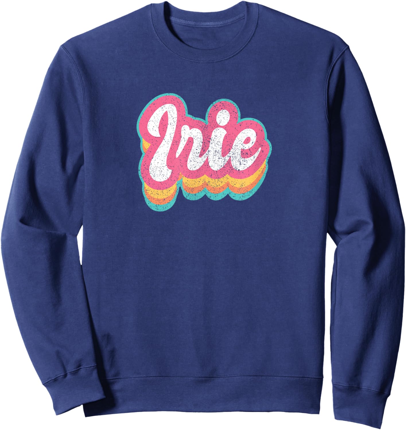 Irie First Name Girls Vintage 70s 80s Personalised Sweatshirt - Sweatshirt | Navy