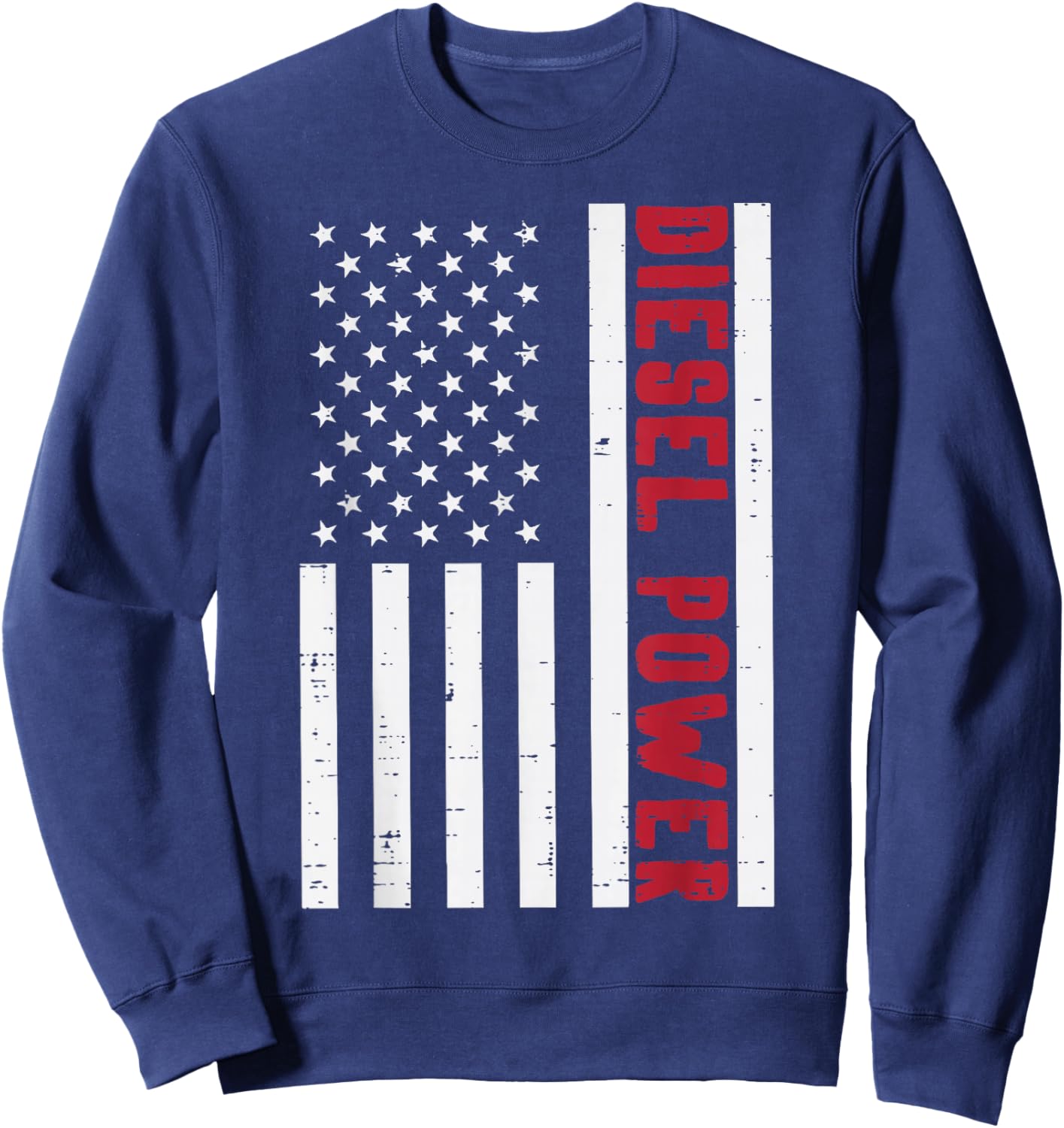 Diesel Power USA Flag Trucker Mechanic Cars Men Women Kids Sweatshirt - Sweatshirt | Navy