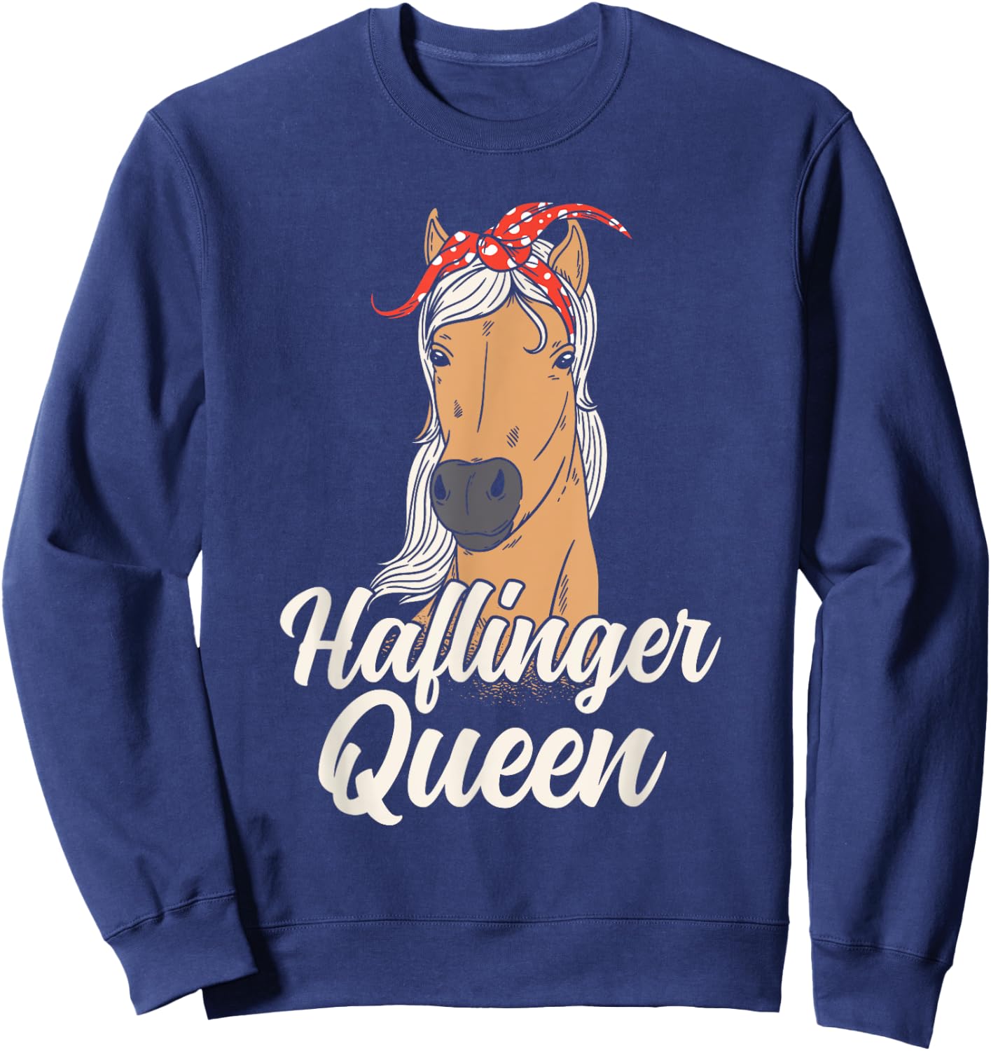 Haflinger Horse Lover Equestrian Horseman Sweatshirt - Sweatshirt | Navy