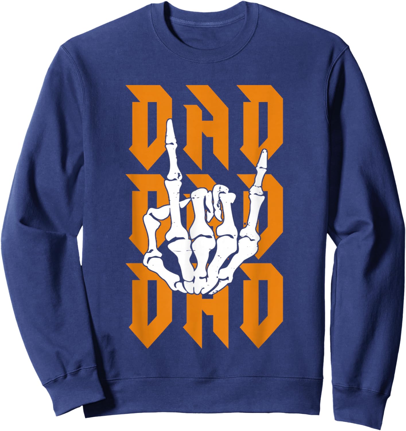 Bad Two Dad To The Bone Birthday 2 Years Old Funny Sweatshirt - Sweatshirt | Navy