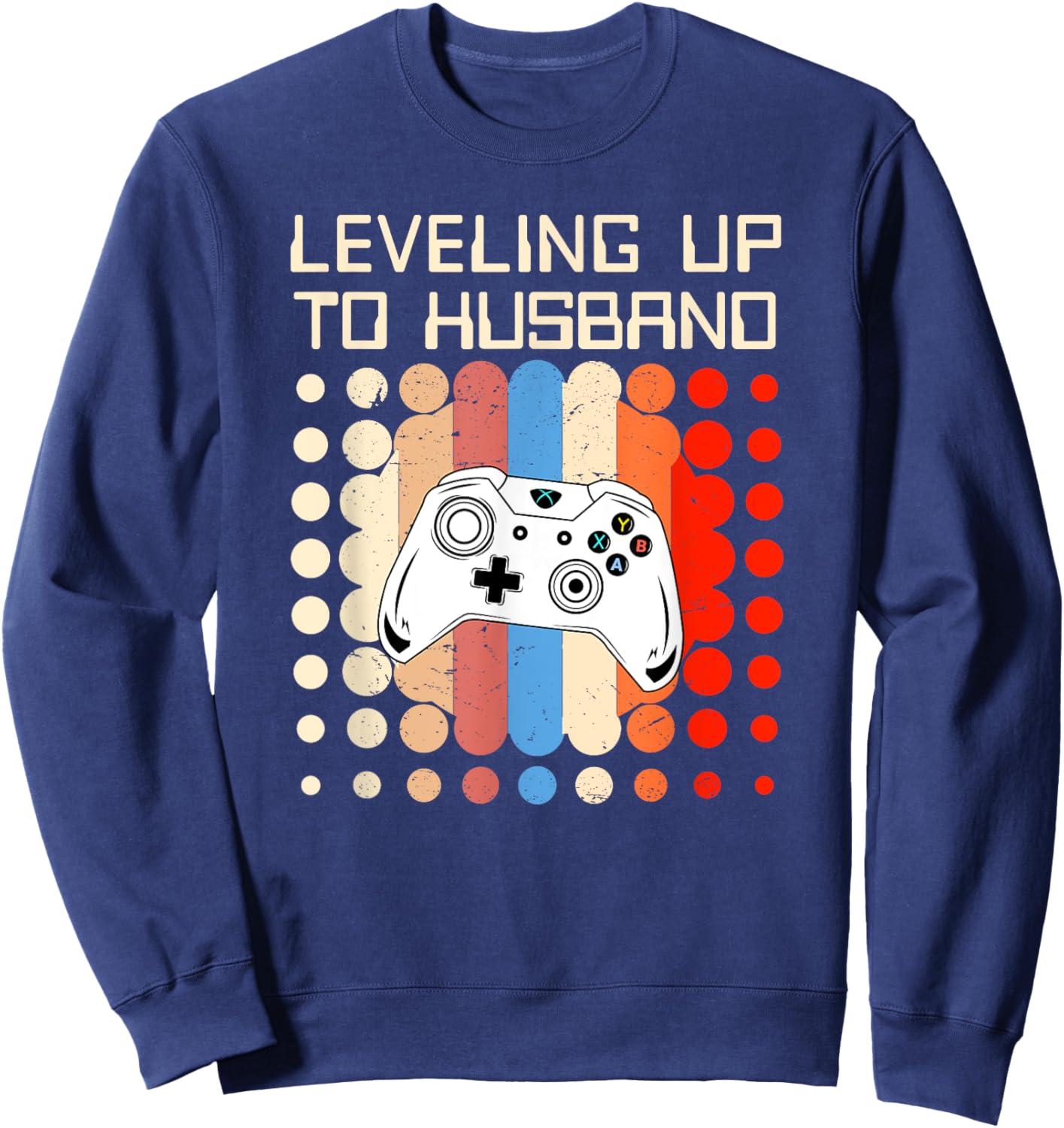Leveling Up To Future Husband Men Groom To Be Bachelor Party Sweatshirt - Sweatshirt | Navy