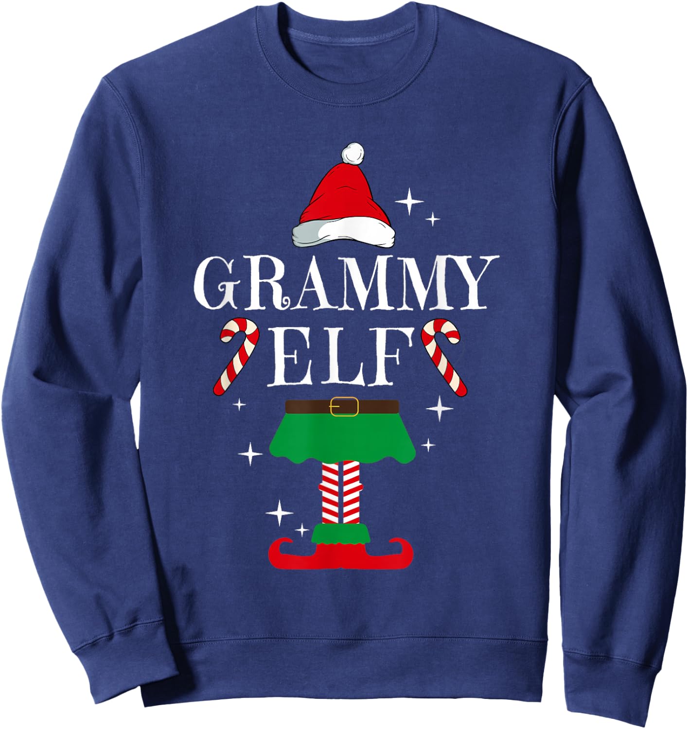 Grammy Elf Shirt Christmas Family Elf Holiday Xmas Elf Sweatshirt - Sweatshirt | Navy