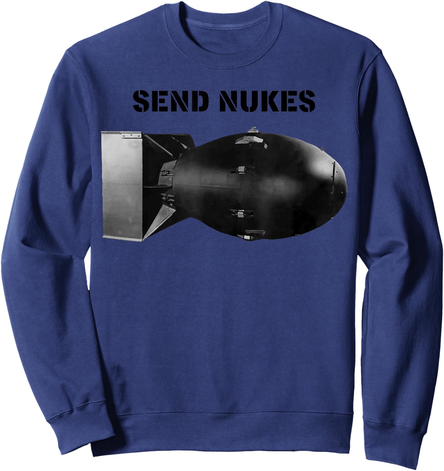 Atomic Bomb "Send Nukes" Sweatshirt - Sweatshirt | Navy