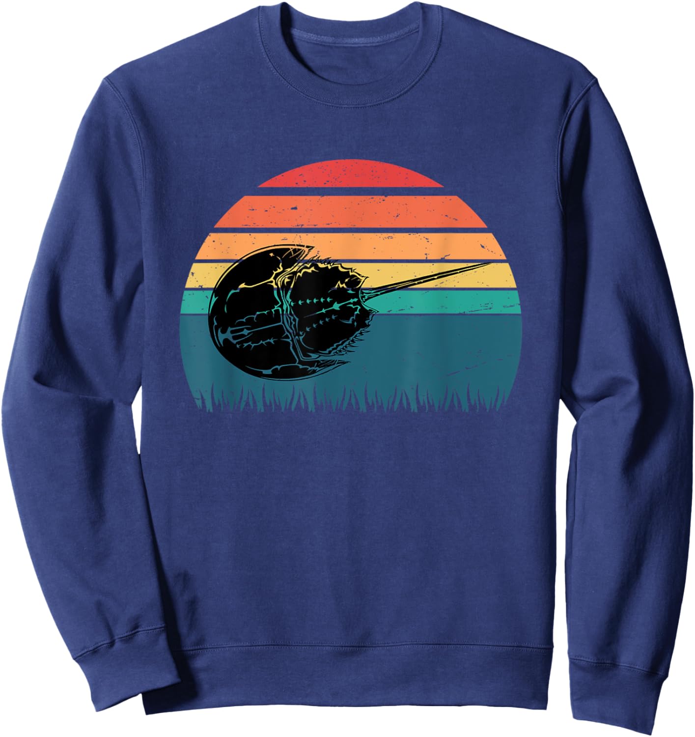 Vintage Horseshoe Crab For Biologist Sweatshirt - Sweatshirt | Navy