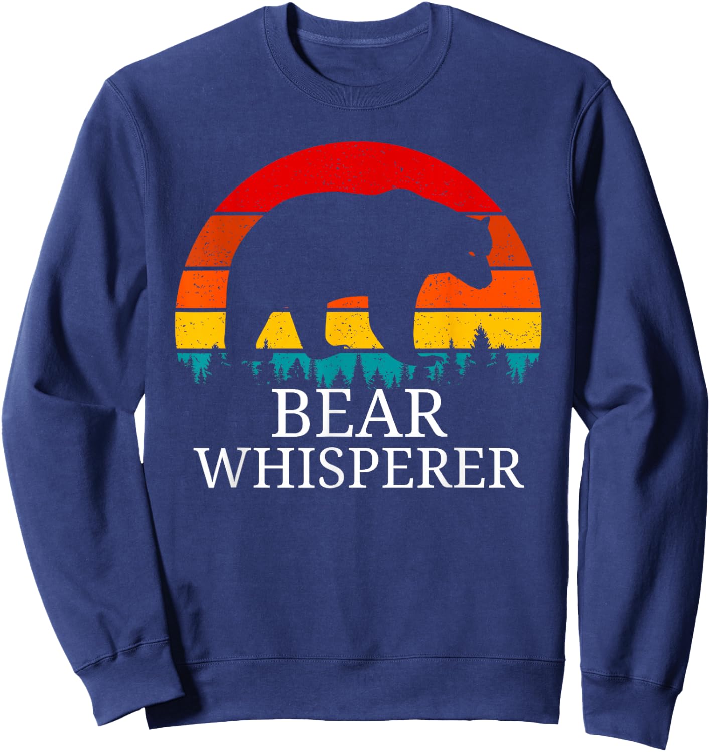 Vintage Bear Whisperer Wildlife Animal Bear Lover Gift Sweatshirt - Sweatshirt | Navy