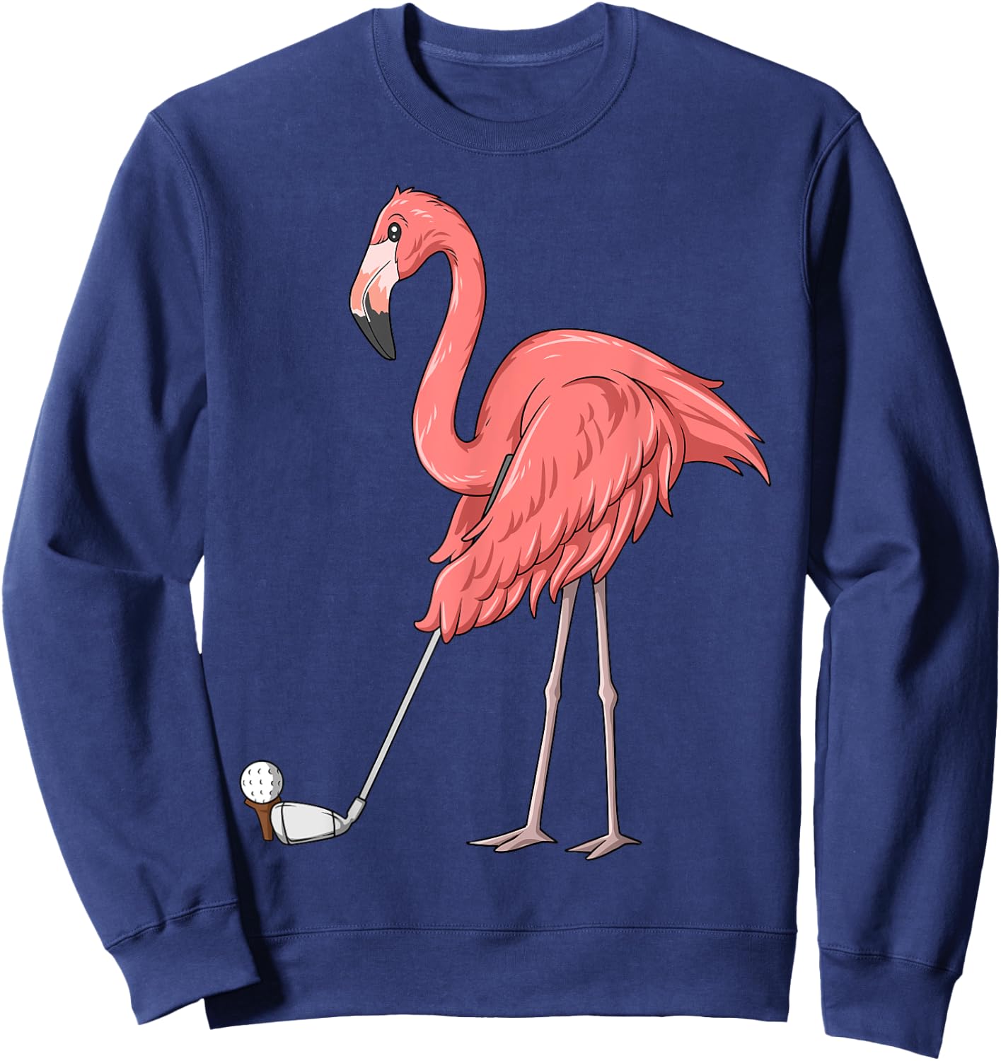 Flamingo Golf Flamingo Playing Golf Golfer Sweatshirt - Sweatshirt | Navy