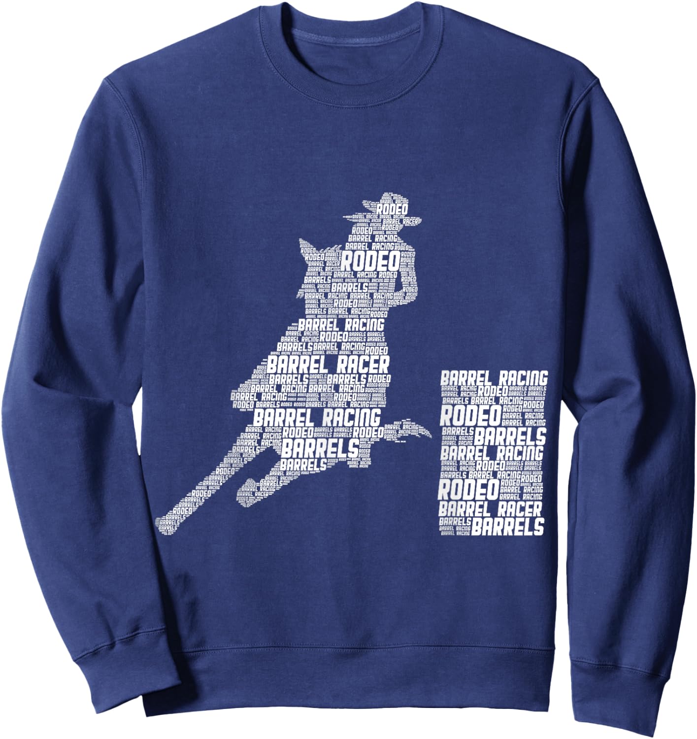 Barrel Racing Horse Barrel Racer Rodeo Cowgirl Girls Women Sweatshirt - Sweatshirt | Navy