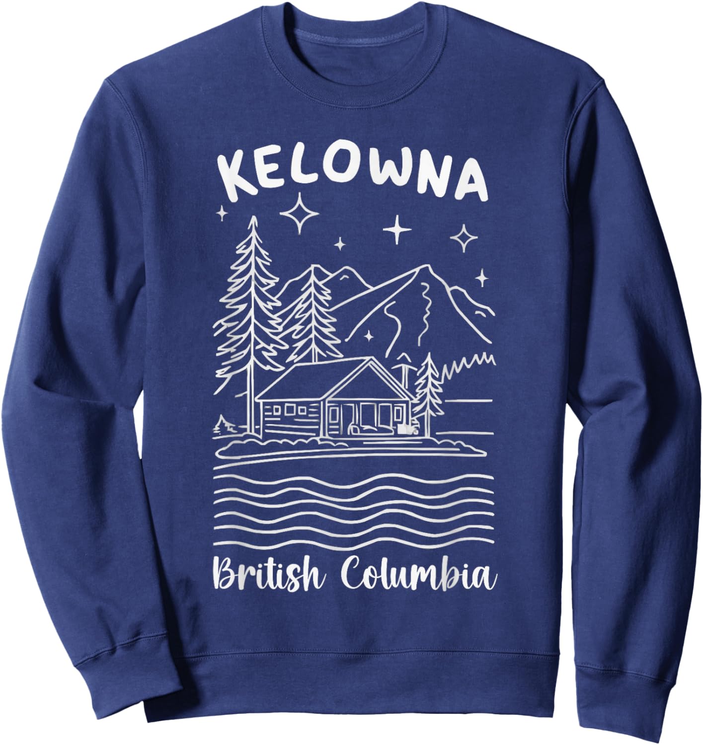 Kelowna British Columbia Travel I Love Canada Sweatshirt - Sweatshirt | Navy