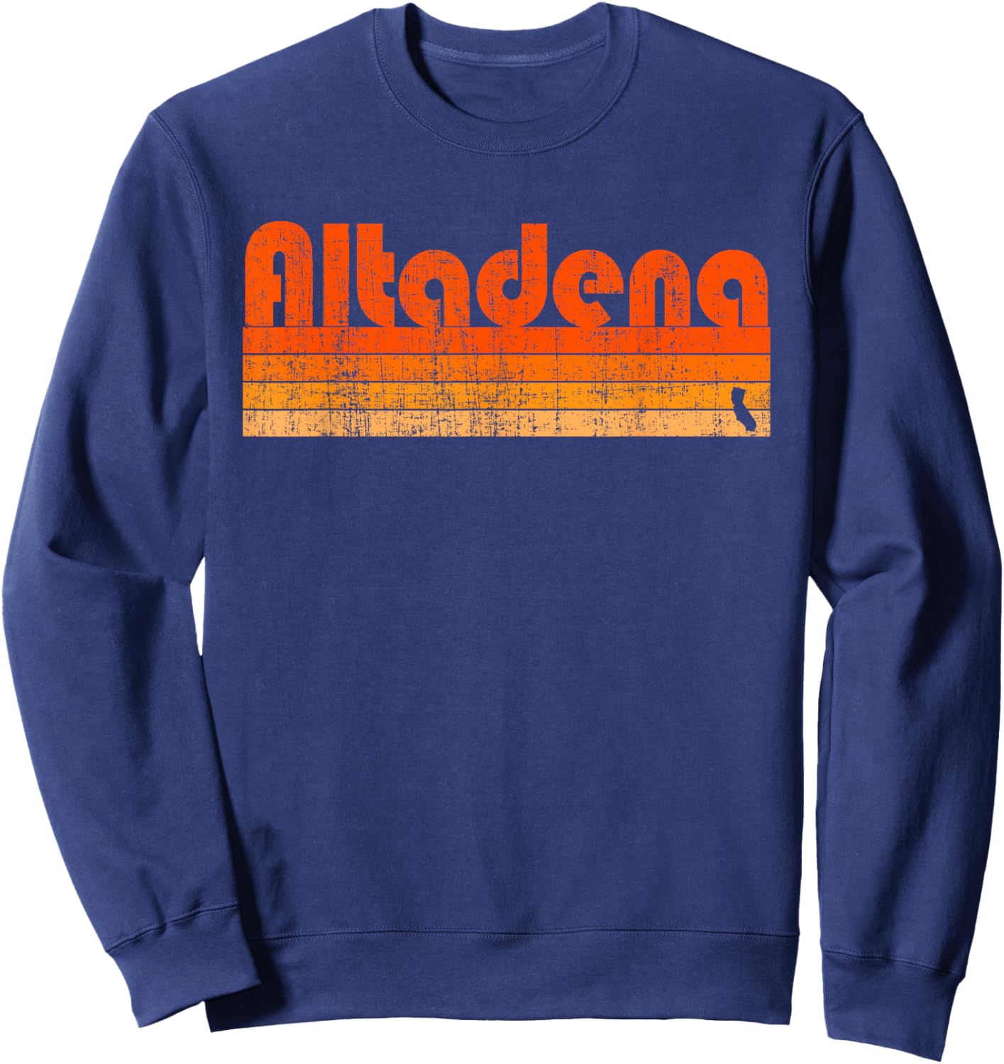 Altadena, California Retro 80s Style Sweatshirt - Sweatshirt | Navy