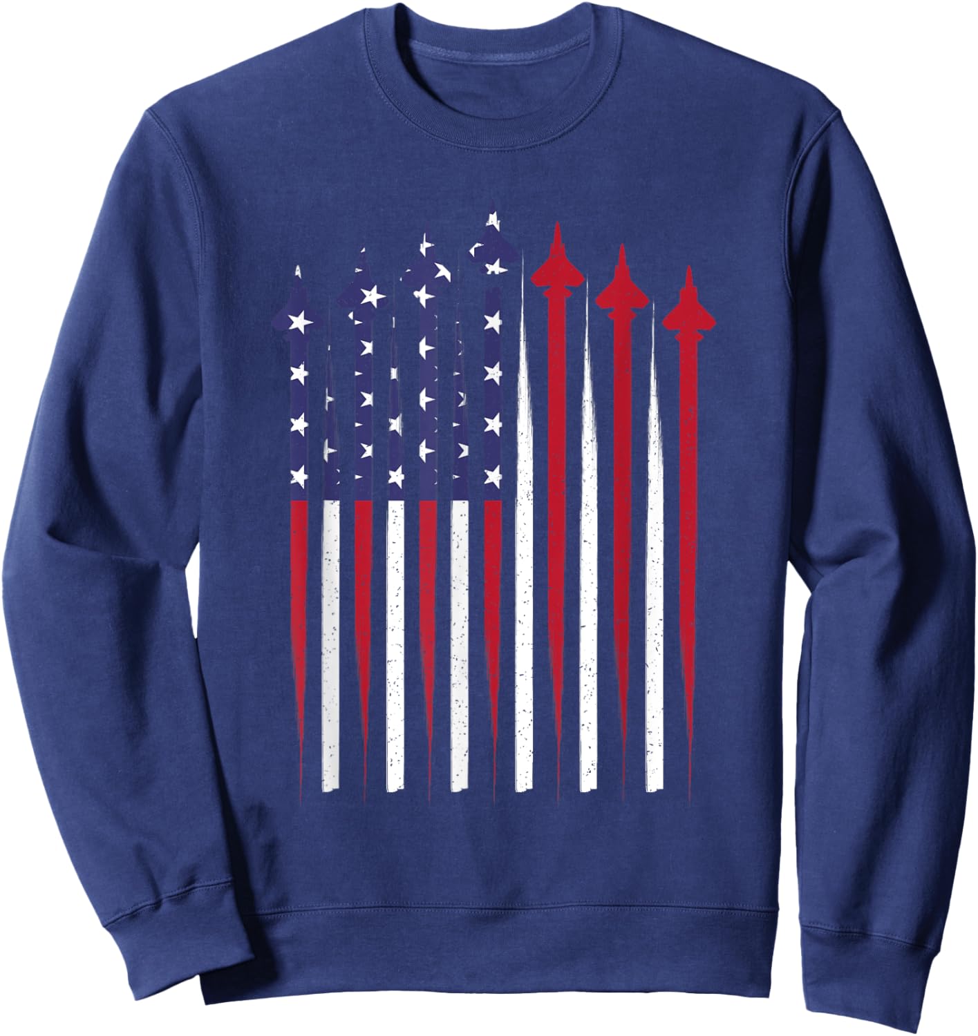 4th Of July Patriotic American Flag Jet Aviator USA Men Boys Sweatshirt - Sweatshirt | Navy