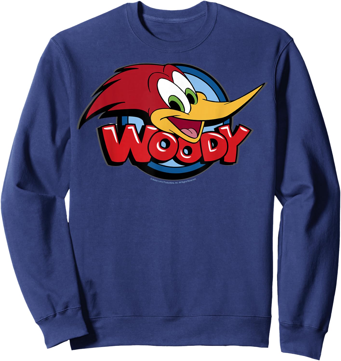 Woody Woodpecker Large Face Logo Sweatshirt - Sweatshirt | Navy