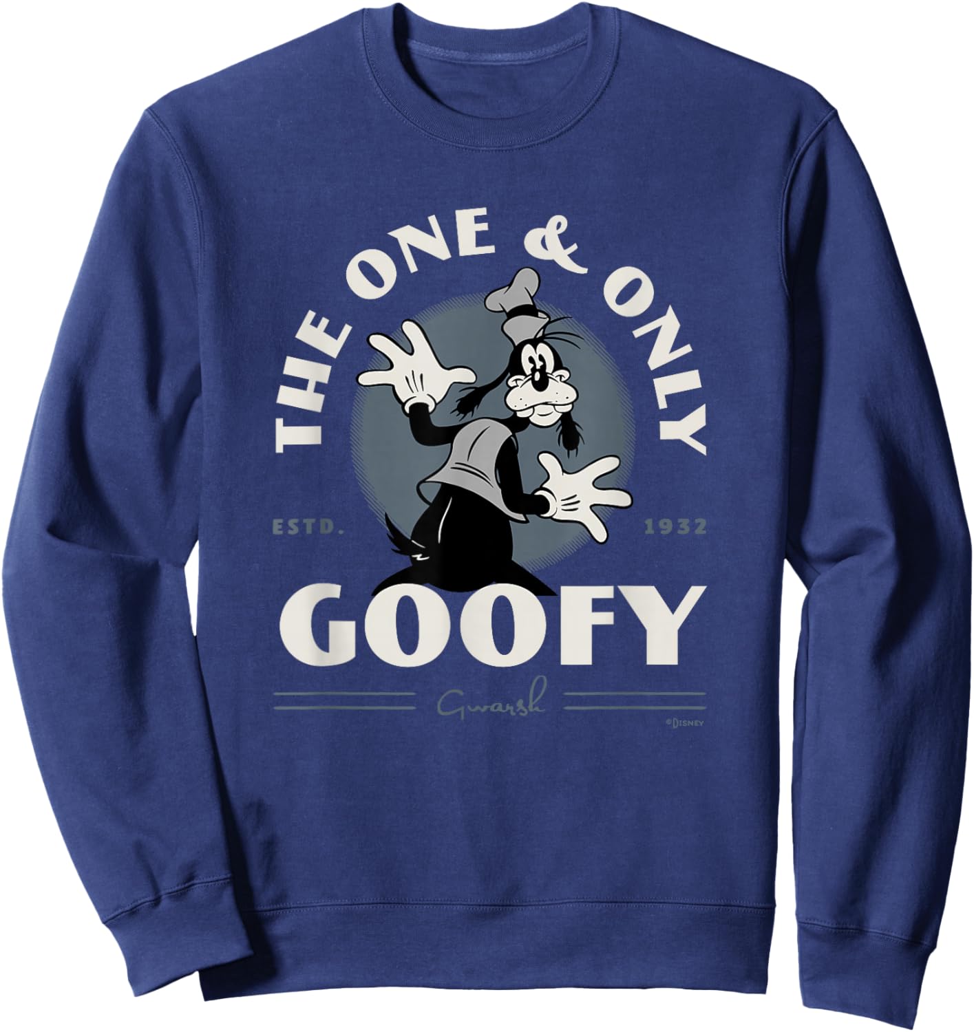 Disney 100 The One & Only Goofy Gwarsh Est 1932 Vintage D100 Small Sweatshirt - Sweatshirt | Navy