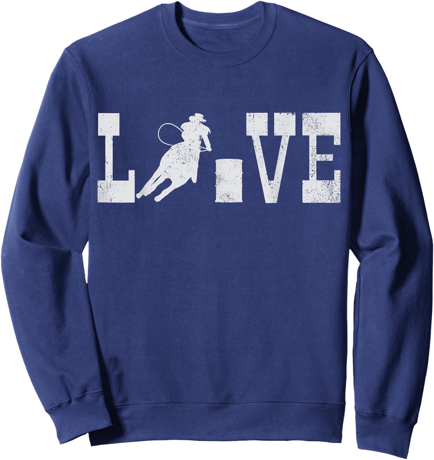 Barrel Racing Love Vintage Gift Sweatshirt - Sweatshirt | Navy