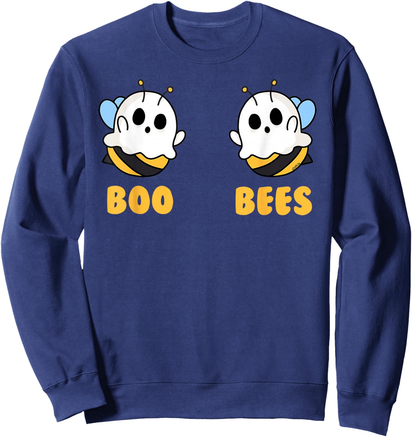Boo Bees Women Funny Halloween Matching Ghost Costume Sweatshirt - Sweatshirt | Navy