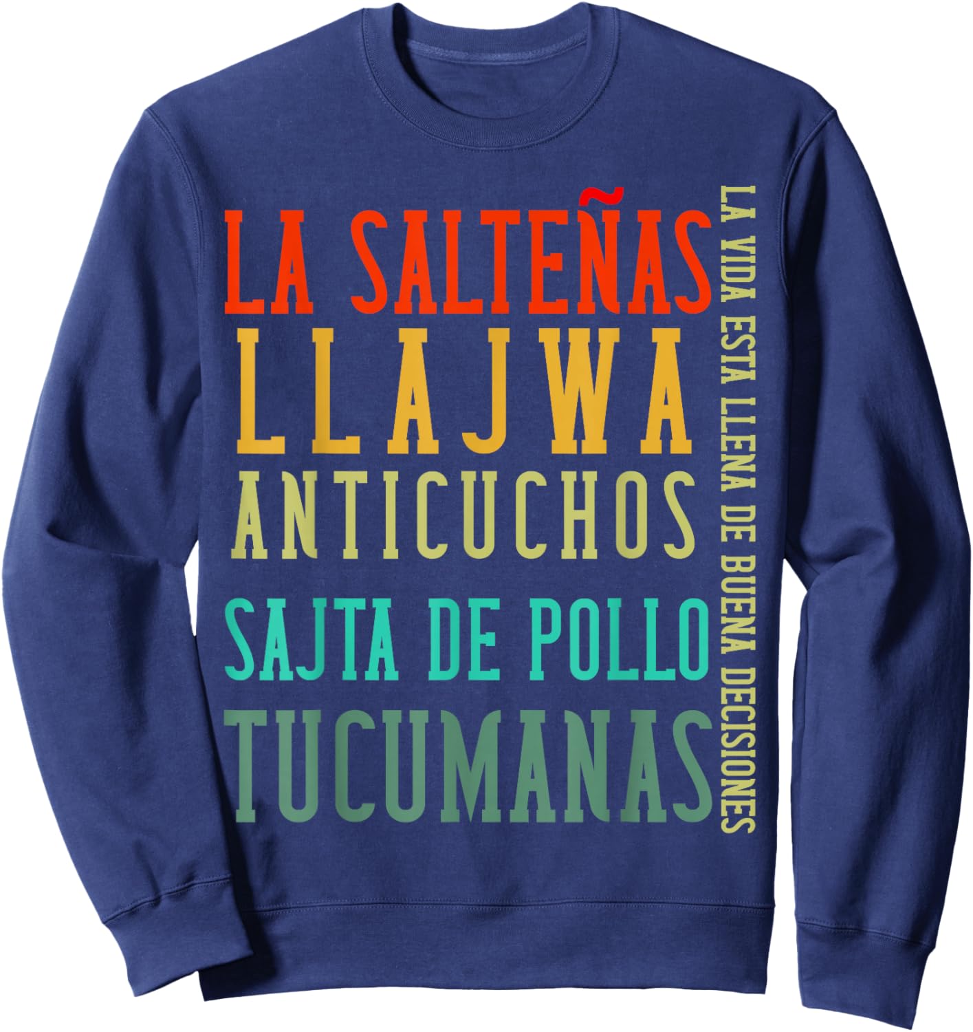 Bolivia Flag Camiseta Men Women Bolivian Food Hombre Mujer Sweatshirt - Sweatshirt | Navy