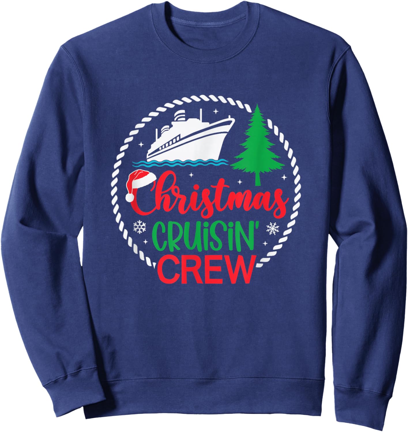 Christmas Cruise Squad Family Vacation Matching Family Funny Sweatshirt - Sweatshirt | Navy