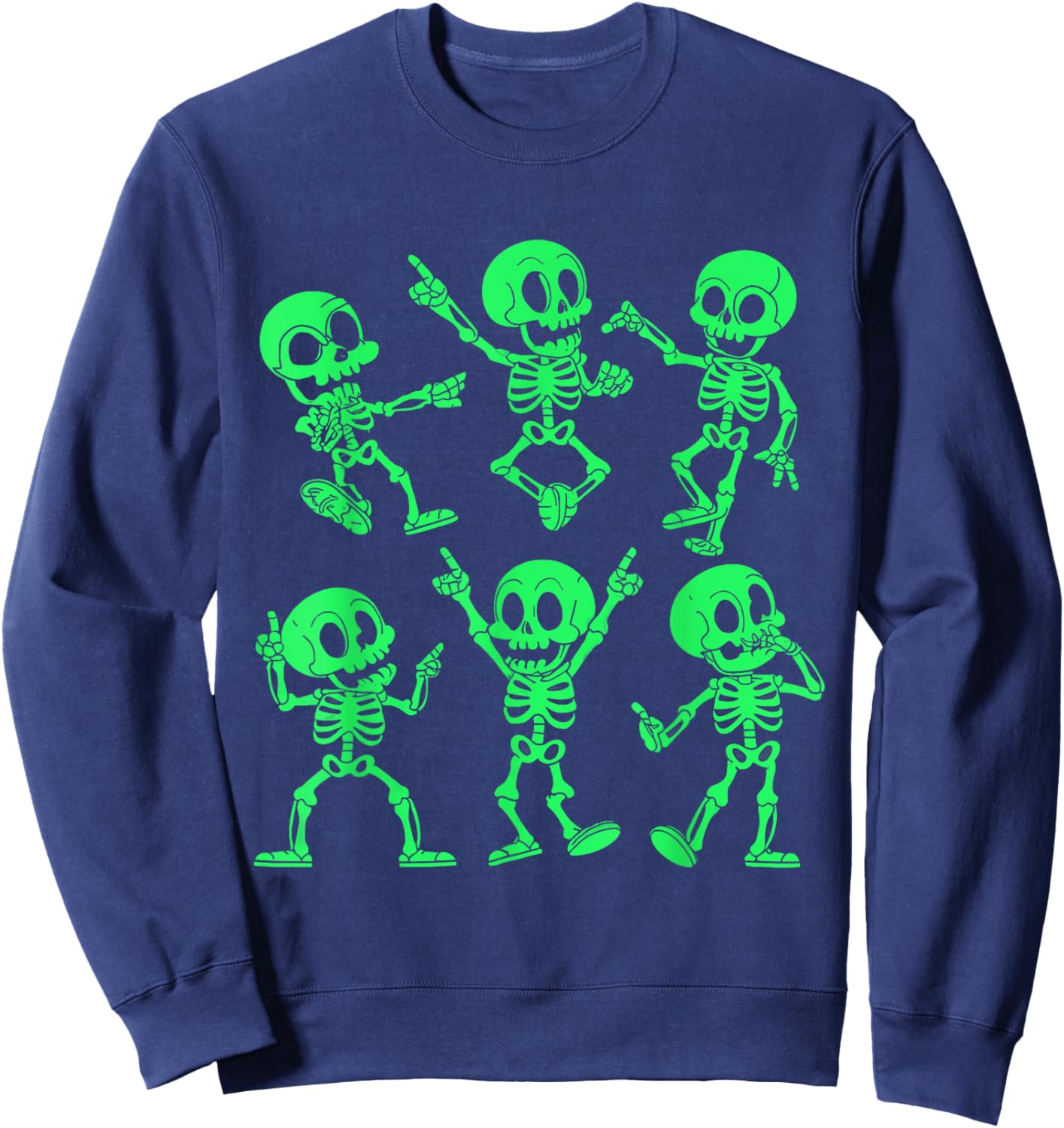 Dancing Skeletons Dance Challenge Girl Boys Kids Halloween Sweatshirt - Sweatshirt | Navy