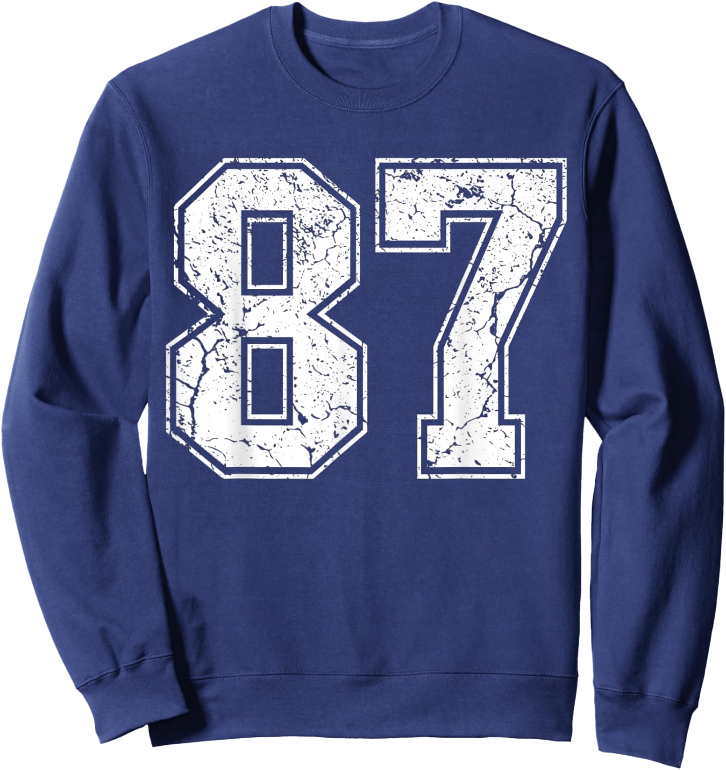Number 87 grunge Classic College American Sweatshirt - Sweatshirt | Navy