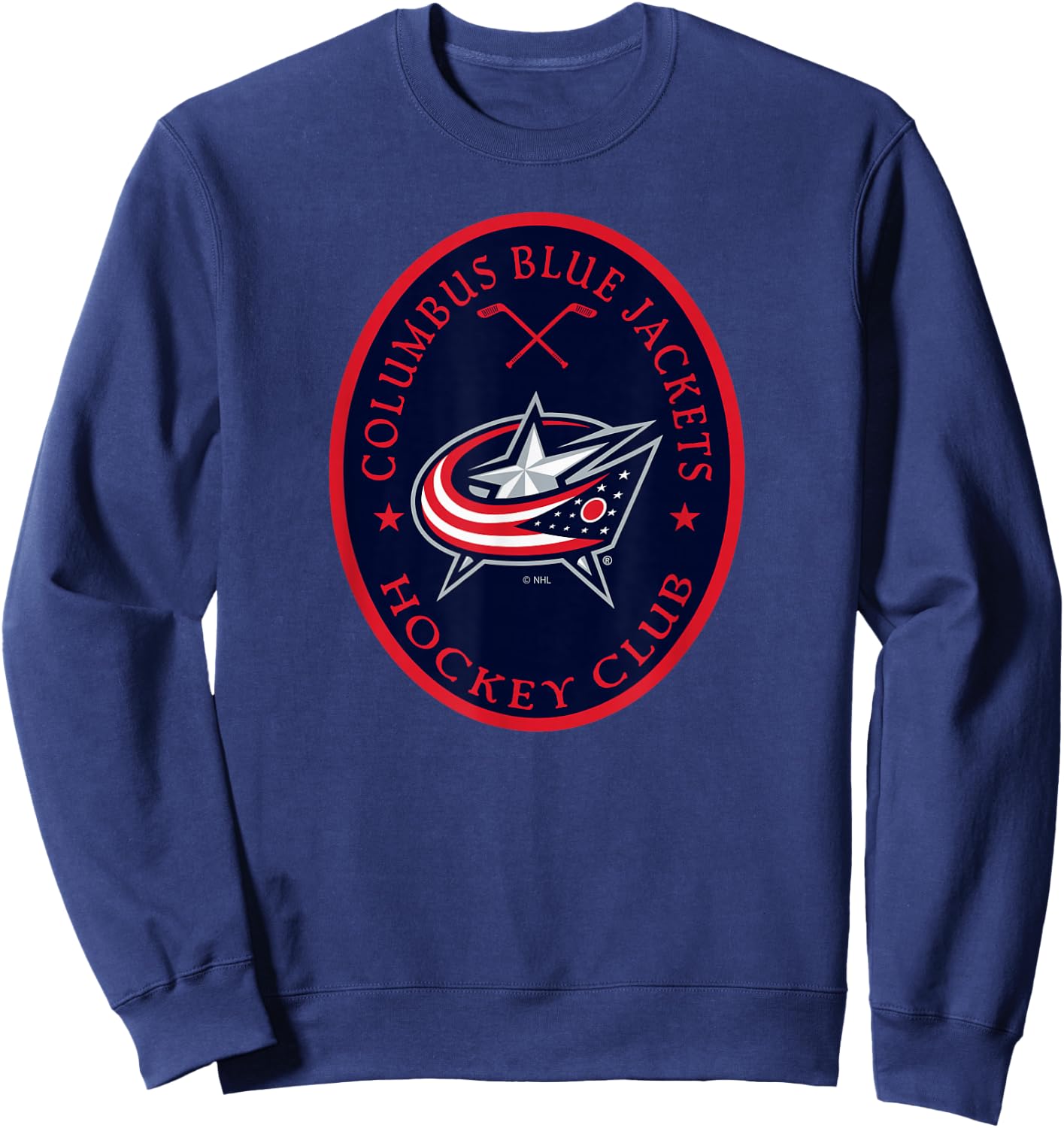 Columbus Blue Jackets Iconic Black Officially Licensed Sweatshirt - Sweatshirt | Navy
