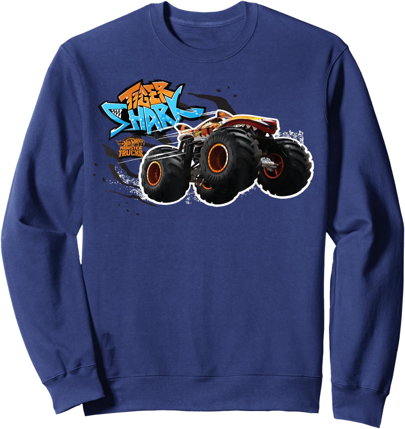 Hot Wheels Monster Trucks - Tiger Shark Sweatshirt - Sweatshirt | Navy