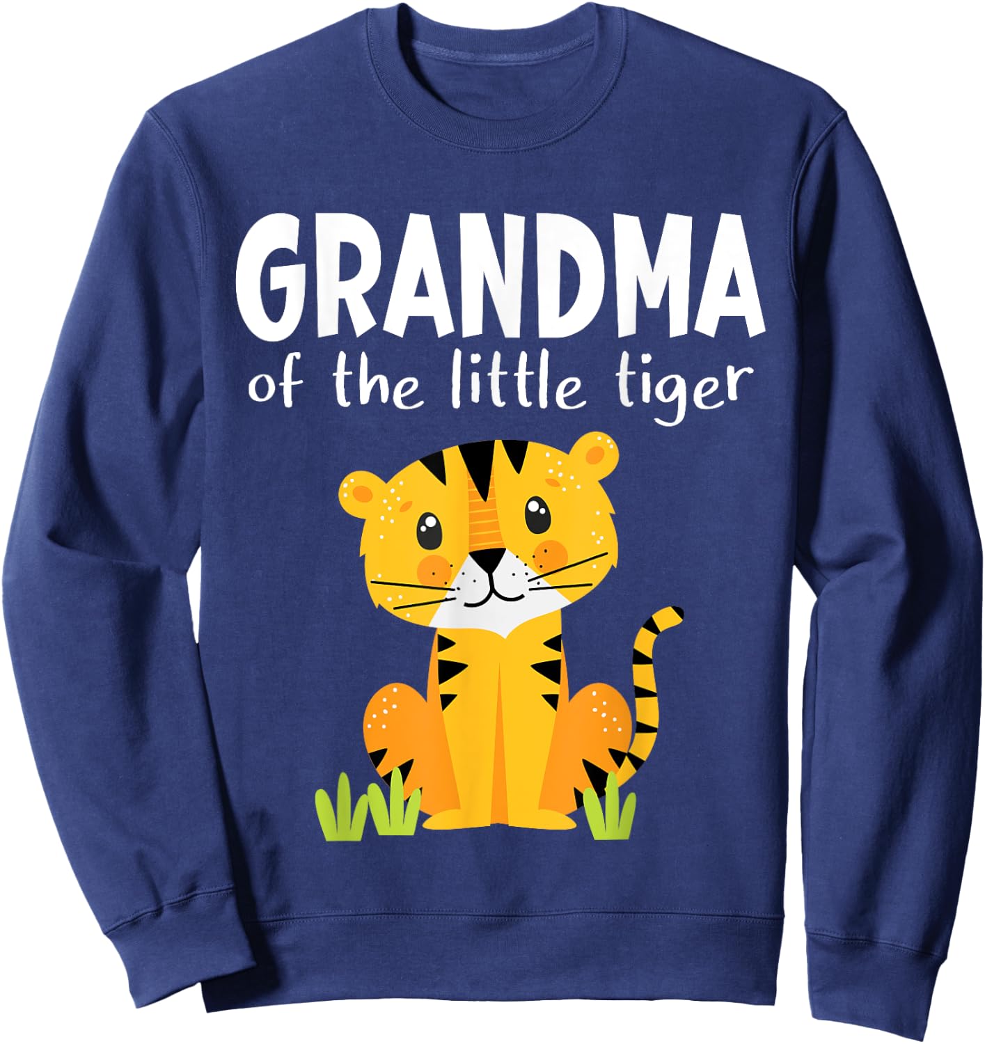 Grandma Of The Little Tiger Birthday Boy Family Matching Sweatshirt - Sweatshirt | Navy