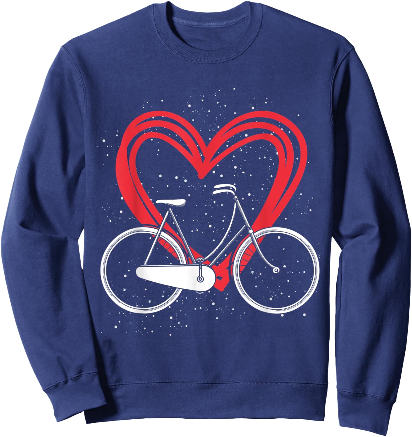 Heart Love Bicycle Sweatshirt - Sweatshirt | Navy