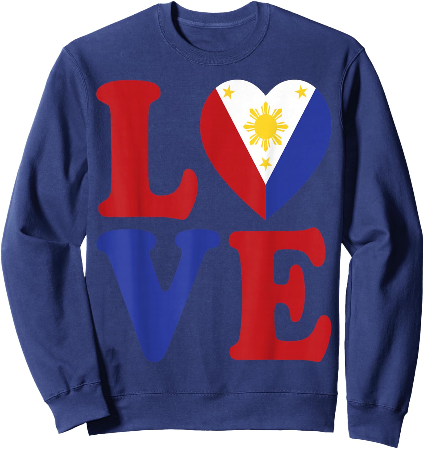 Filipino Patriotic Women & Men From Philippines Flag Country Sweatshirt - Sweatshirt | Navy
