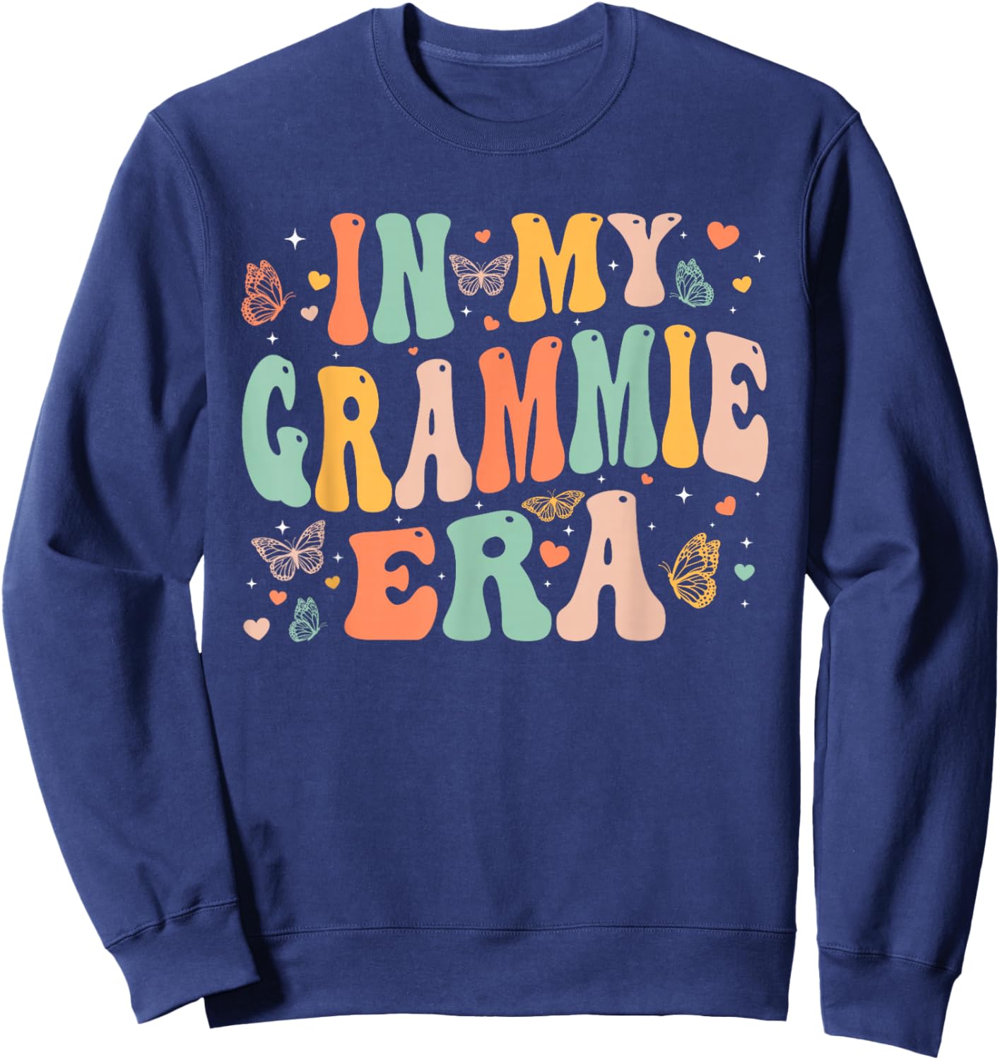 Retro Groovy In My Grammie Era Mother's Day Gifts Women Sweatshirt - Sweatshirt | Navy