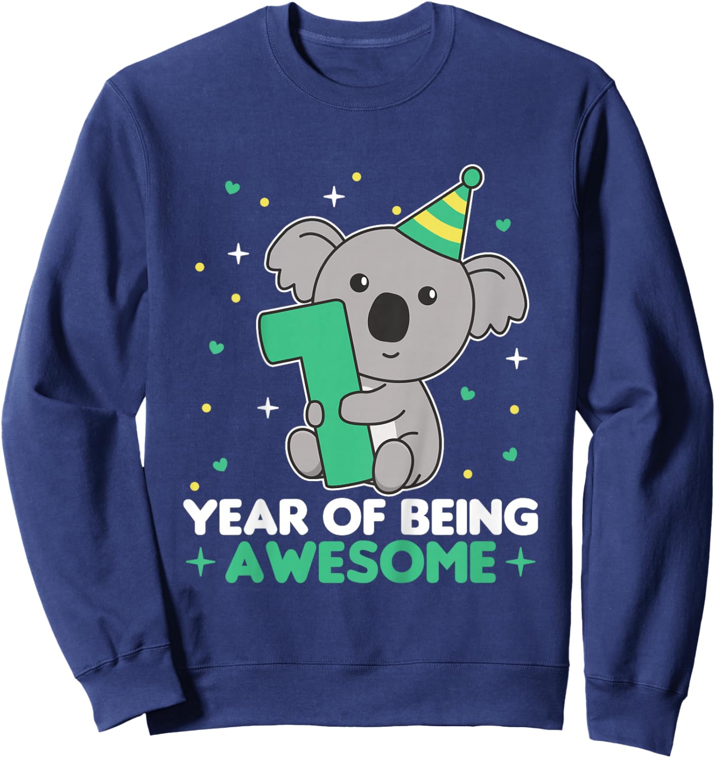 Koala 1st Birthday For Kids One Year Old Koala Sweatshirt - Sweatshirt | Navy