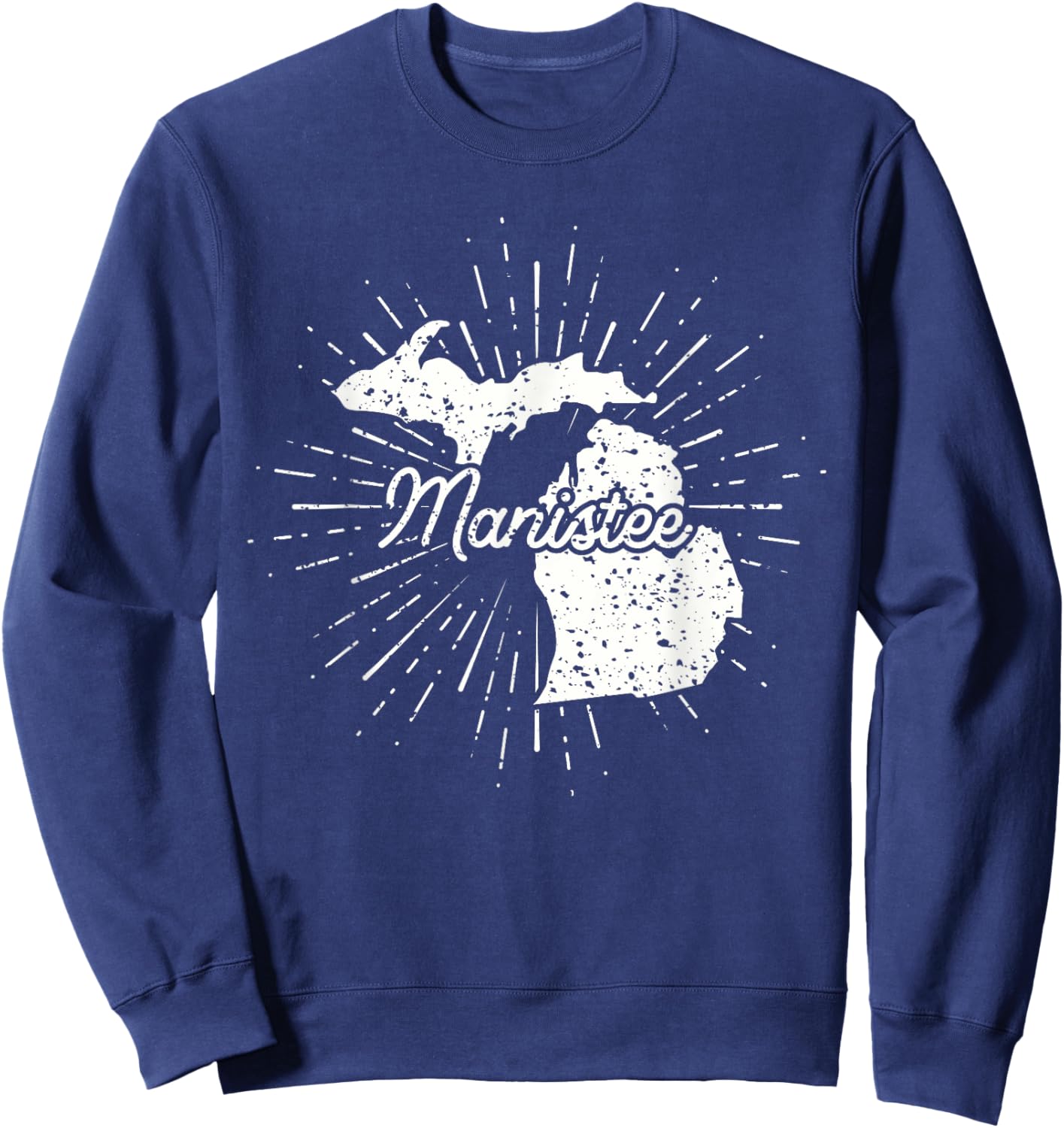 Manistee Michigan MI Sweatshirt - Sweatshirt | Navy