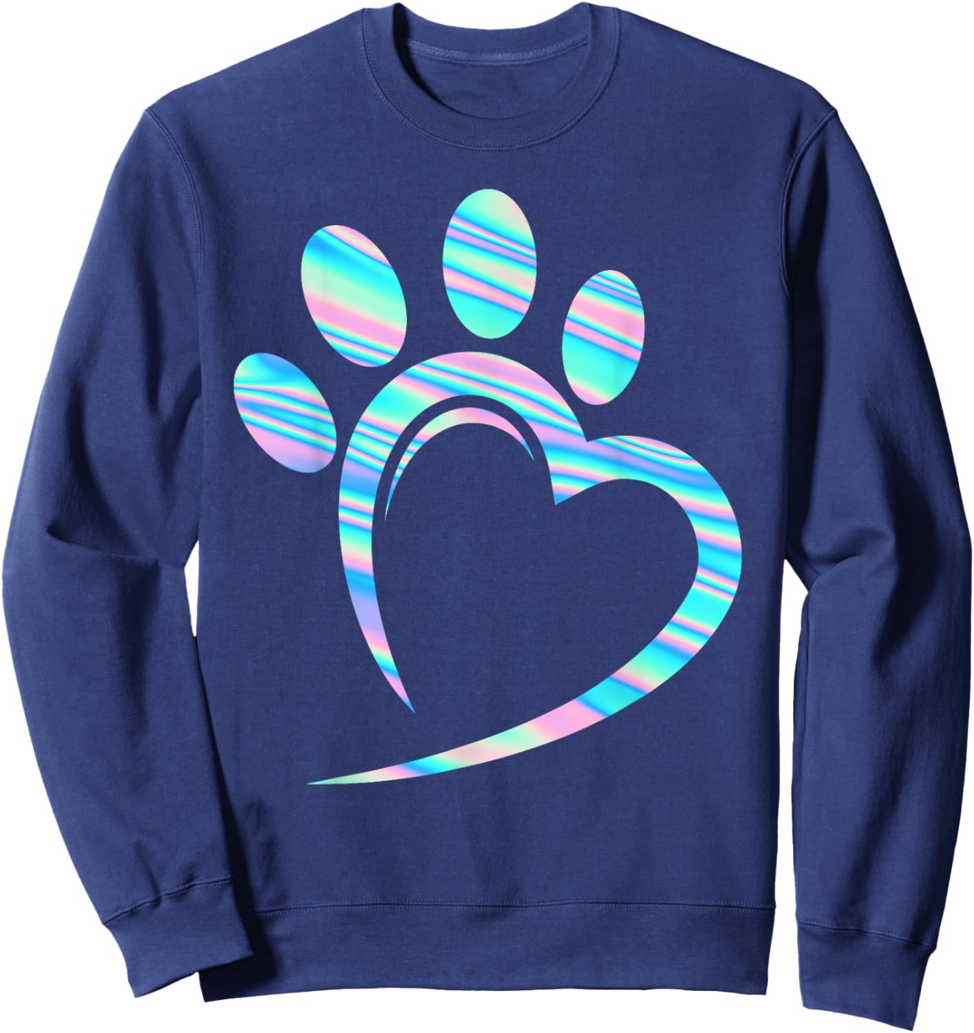 Katzenpfote Herz Sweatshirt - Sweatshirt | Navy