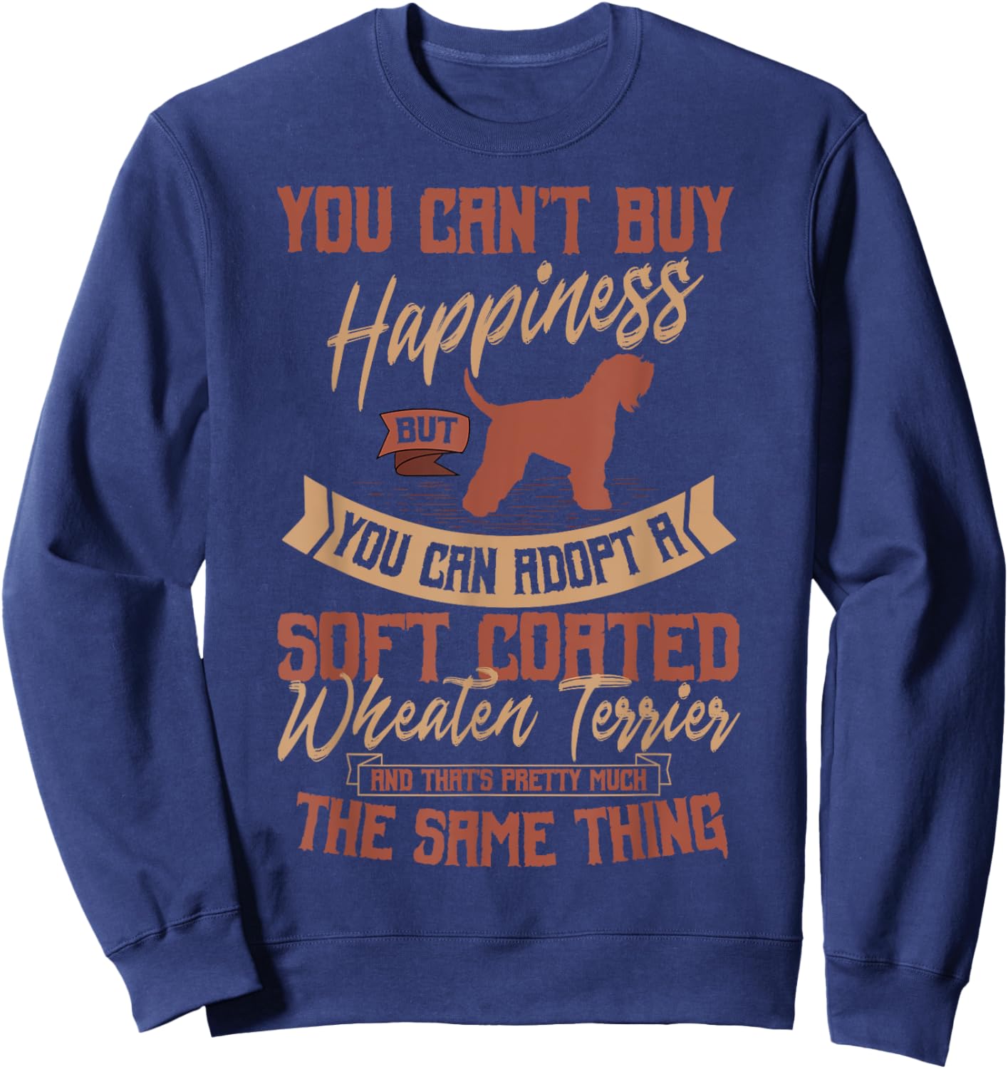 Soft Coated Wheaten Terrier Dog Owner Fur Parent Whatie Sweatshirt - Sweatshirt | Navy