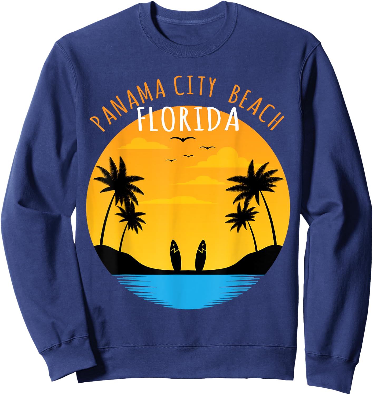 Surf Lover - Panama City Beach Florida Sweatshirt - Sweatshirt | Navy