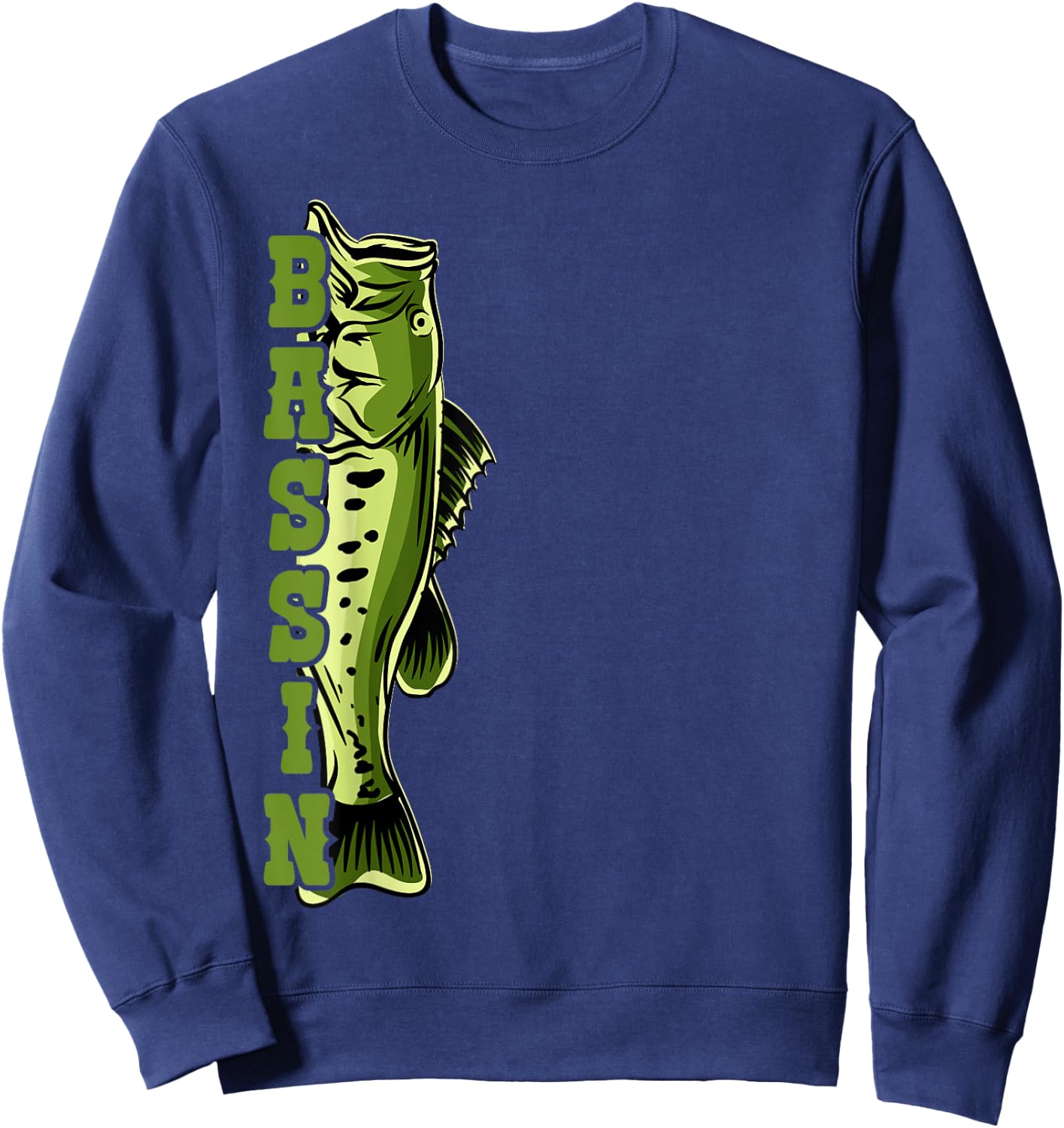 Largemouth Bass Bassin for Fishermen Sweatshirt - Sweatshirt | Navy