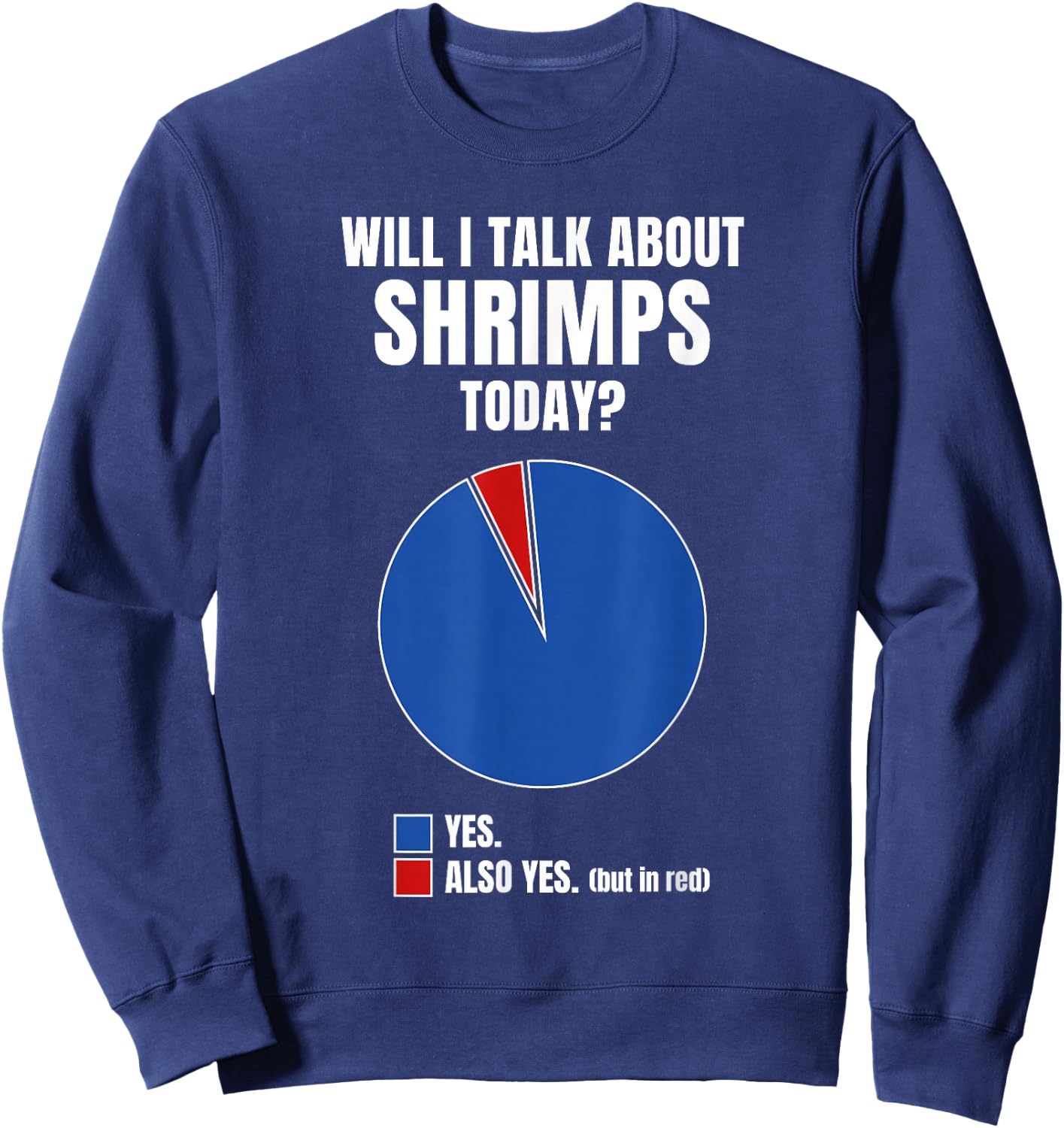 Funny Shrimp Clothes Diagram Quote Outfit Gift Shrimp Sweatshirt - Sweatshirt | Navy