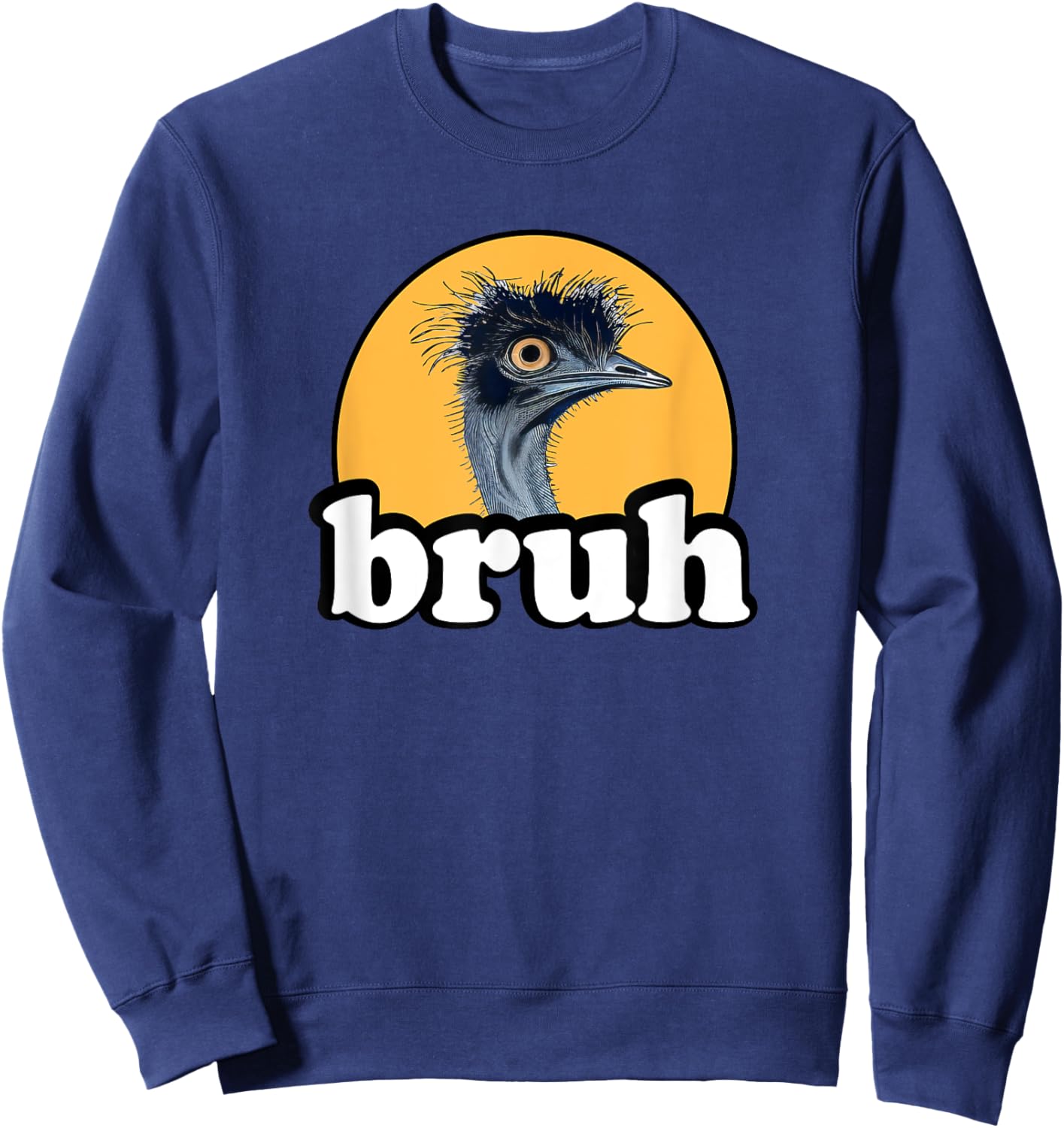 Zookeeper Funny Bruh Kids Flightless Bird Emu Lover Sweatshirt - Sweatshirt | Navy