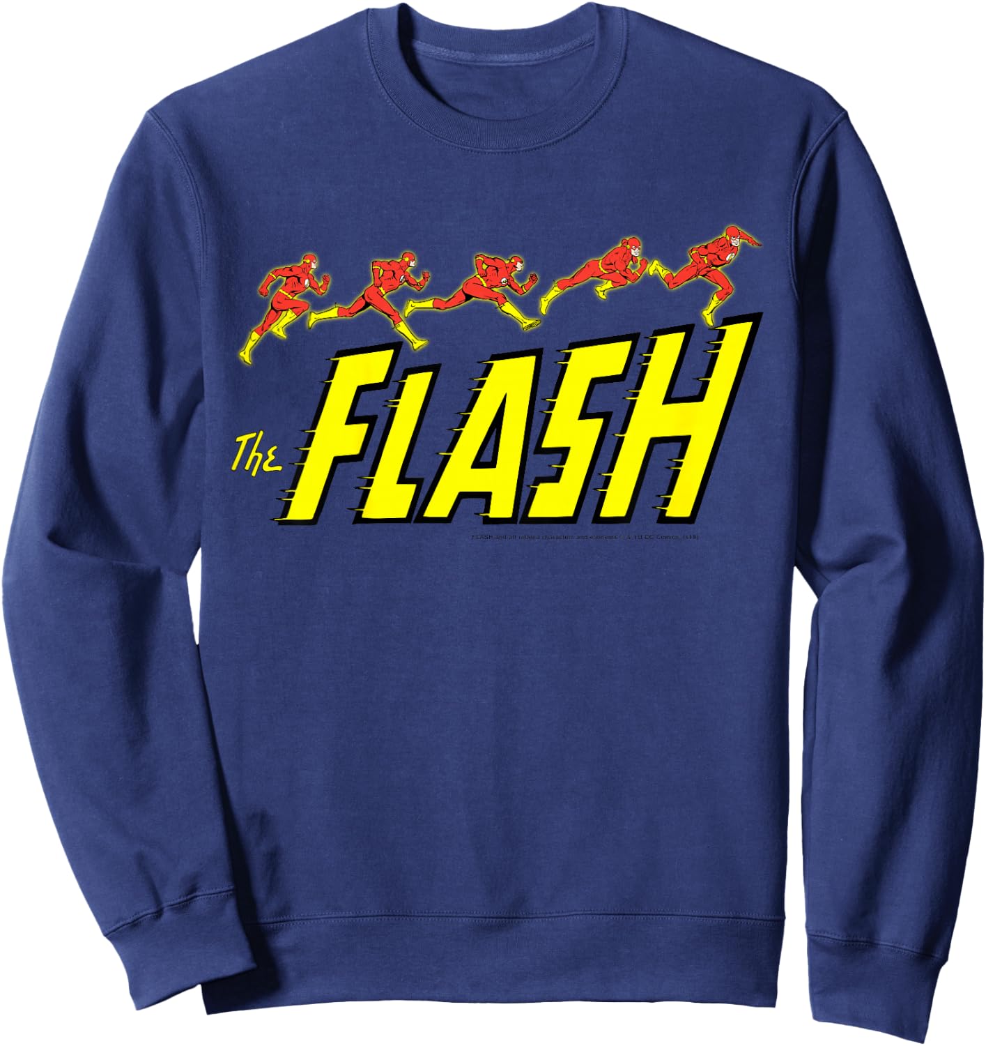 DC Comics The Flash Running Classic Logo Sweatshirt - Sweatshirt | Navy