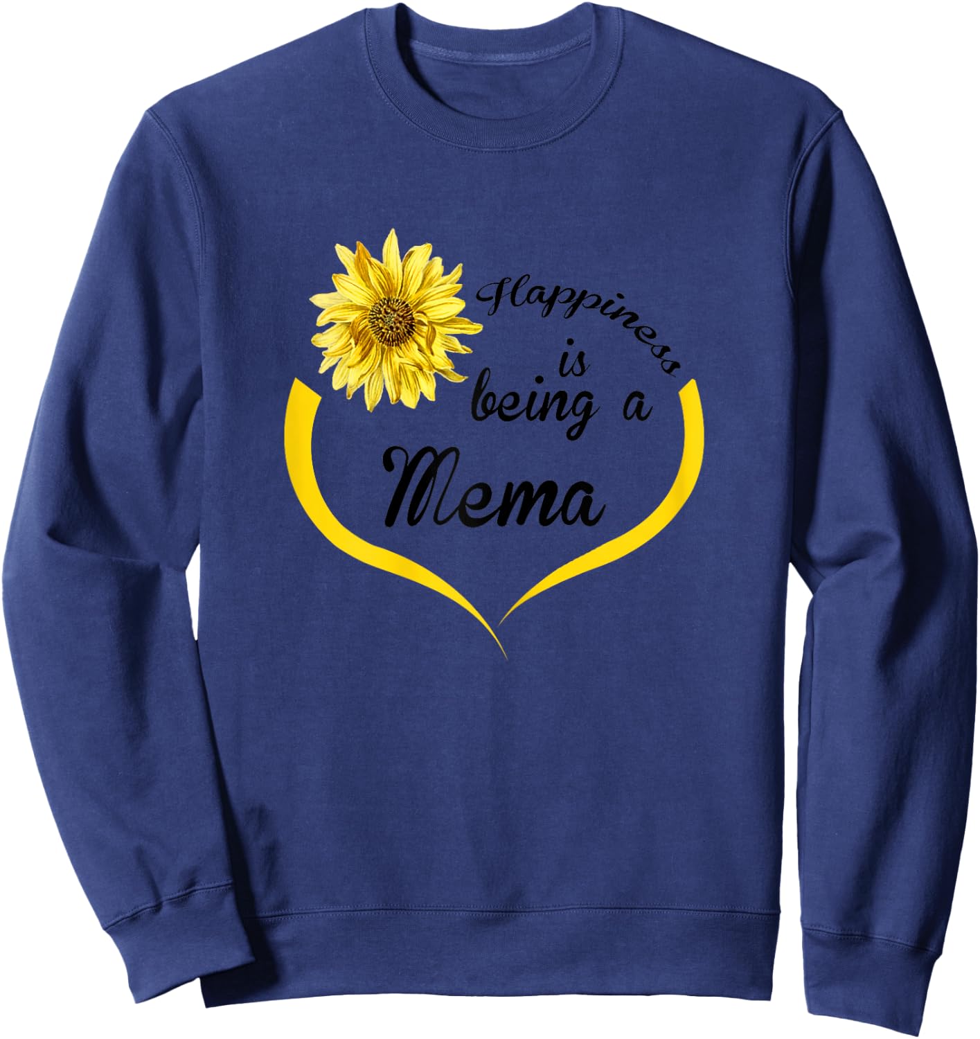 Mema Design: Happiness Is Being A Mema Sweatshirt - Sweatshirt | Navy