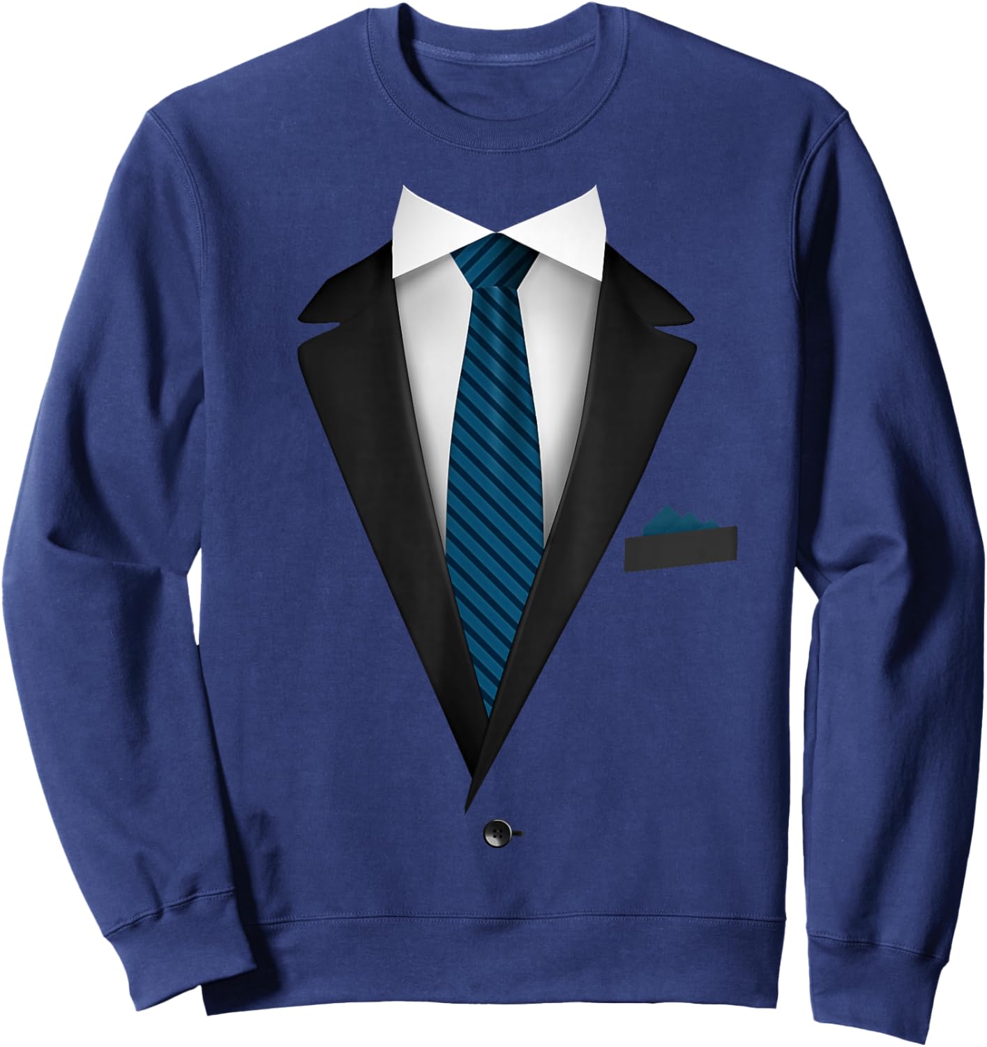 Tuxedo mit Krawatte für lustige Hochzeiten Sweatshirt - Sweatshirt | Navy