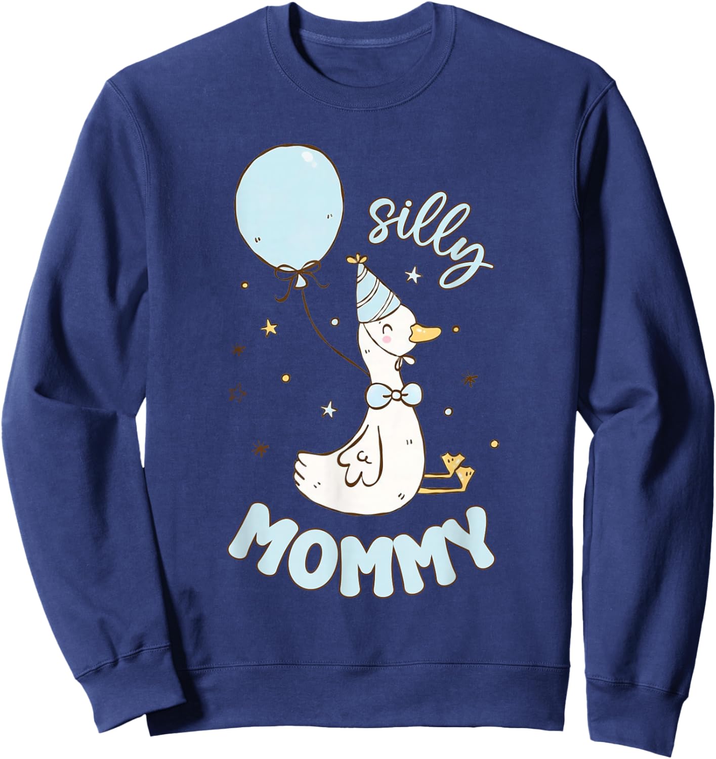 Silly Mommy Silly Goose 1st Birthday Boy Family Matching Sweatshirt - Sweatshirt | Navy