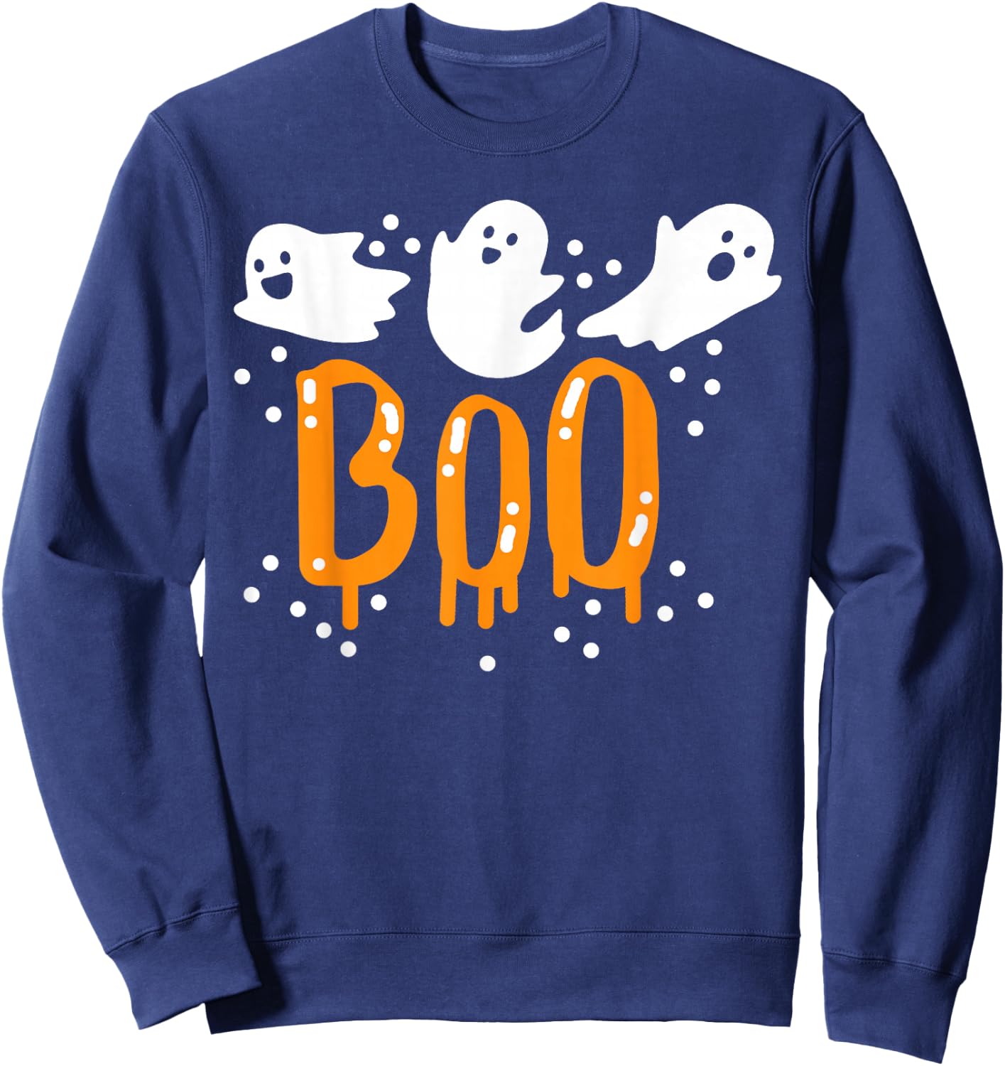 Halloween Ghost Boo Cute Sweatshirt - Sweatshirt | Navy