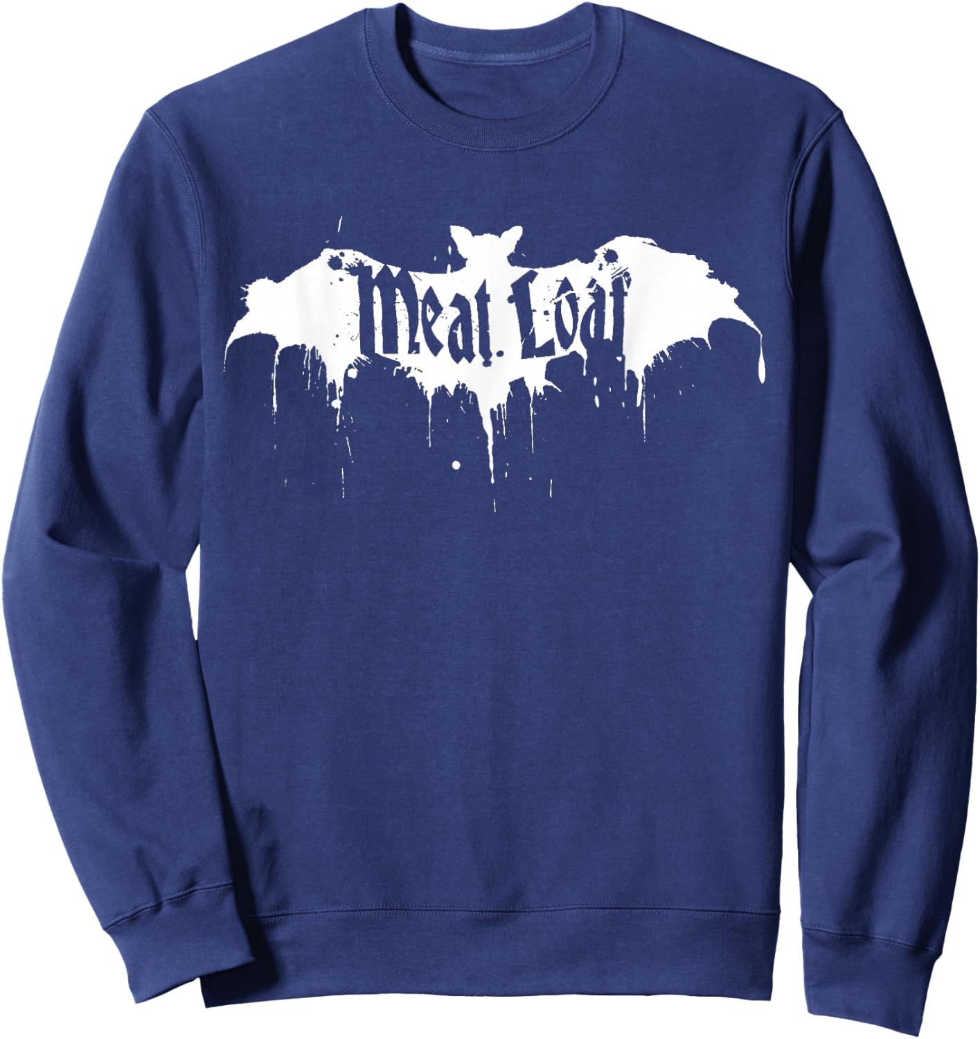 Meat Loaf Bloody Bat Logo Sweatshirt - Sweatshirt | Navy