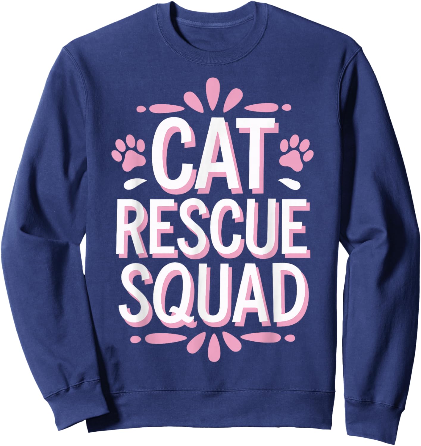 Cat Rescue Squad Animal Shelter Sweatshirt - Sweatshirt | Navy