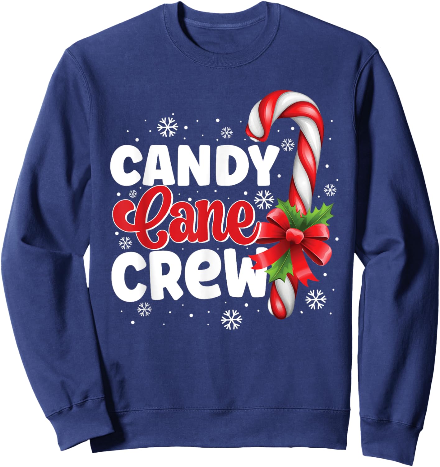 Candy Cane Crew Christmas Candy Love Pajamas Sweatshirt - Sweatshirt | Navy