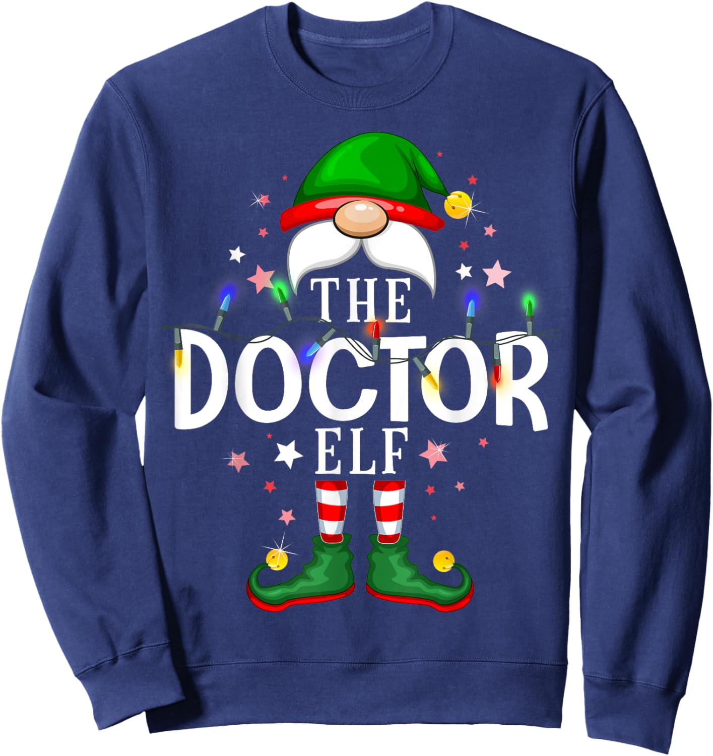 The Doctor Elf Christmas Family Pajama Party Sweatshirt - Sweatshirt | Navy