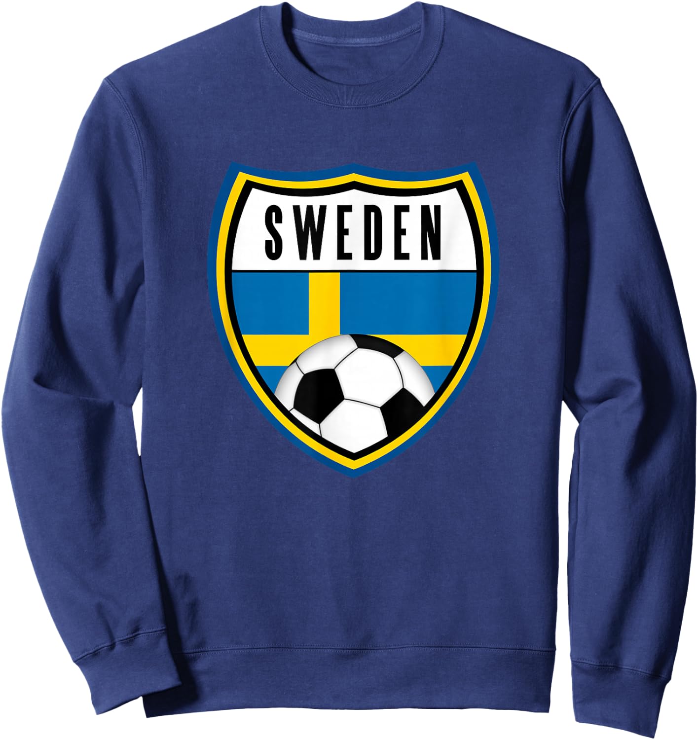 Sweden Soccer Jersey Swedish Flag Sweatshirt - Sweatshirt | Navy