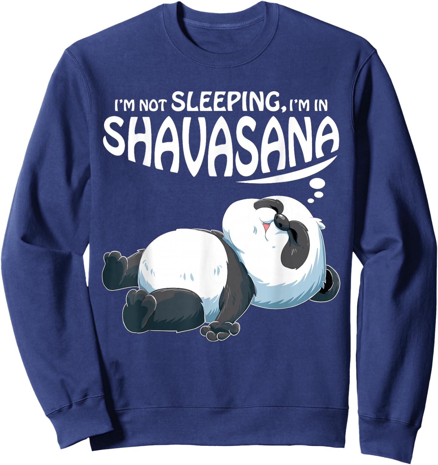 Yoga Panda Bear in Shavasana Sweatshirt - Sweatshirt | Navy