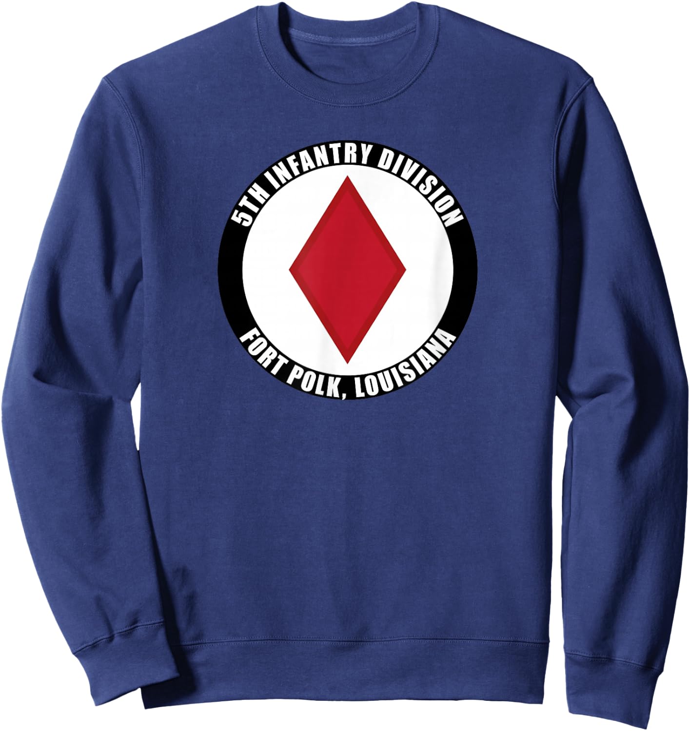 5th Infantry Division Fort Polk Louisiana Emblem Veteran Sweatshirt - Sweatshirt | Navy