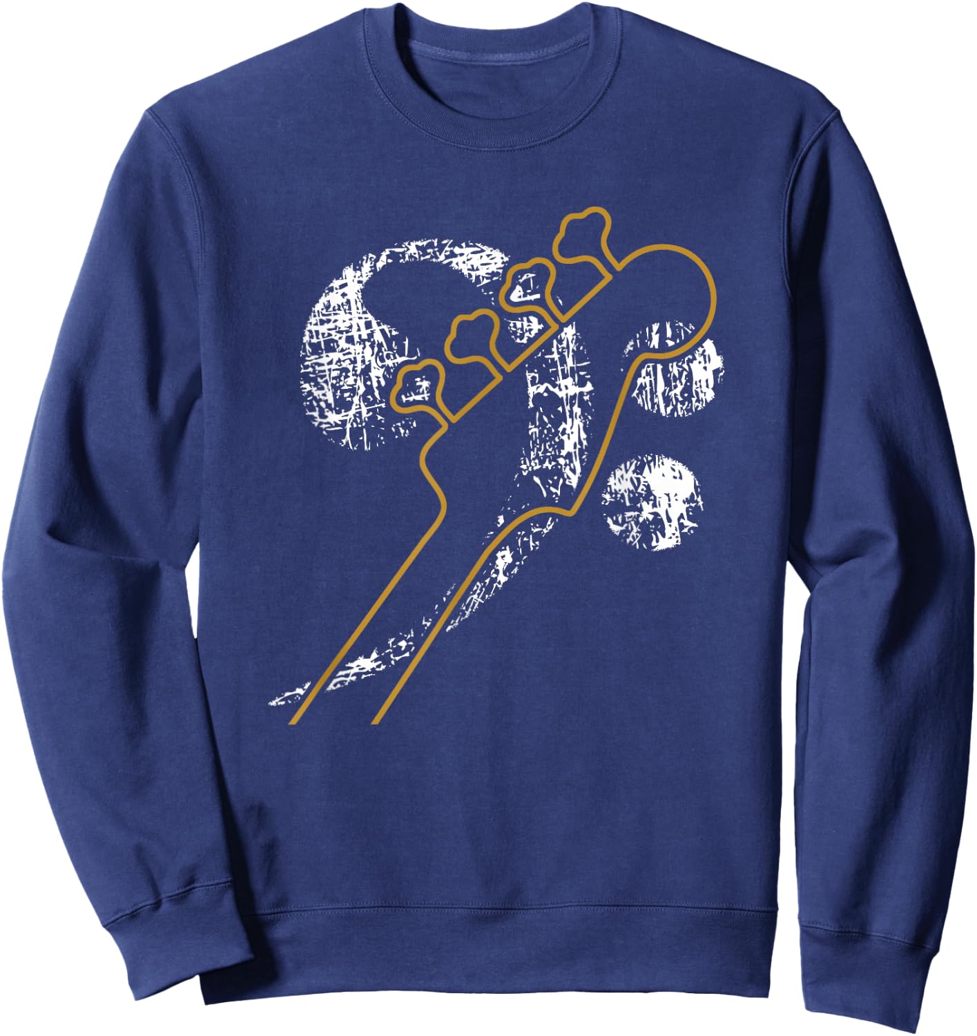 Bassguitarneck with Bass Clef for Bass Players Bands Sweatshirt - Sweatshirt | Navy