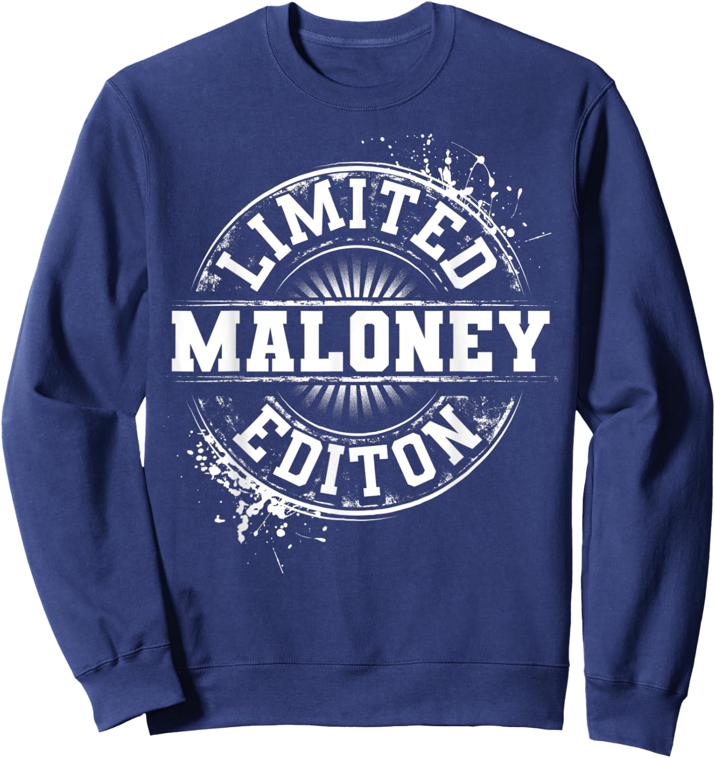 MALONEY Funny Surname Family Tree Birthday Reunion Gift Sweatshirt - Sweatshirt | Navy